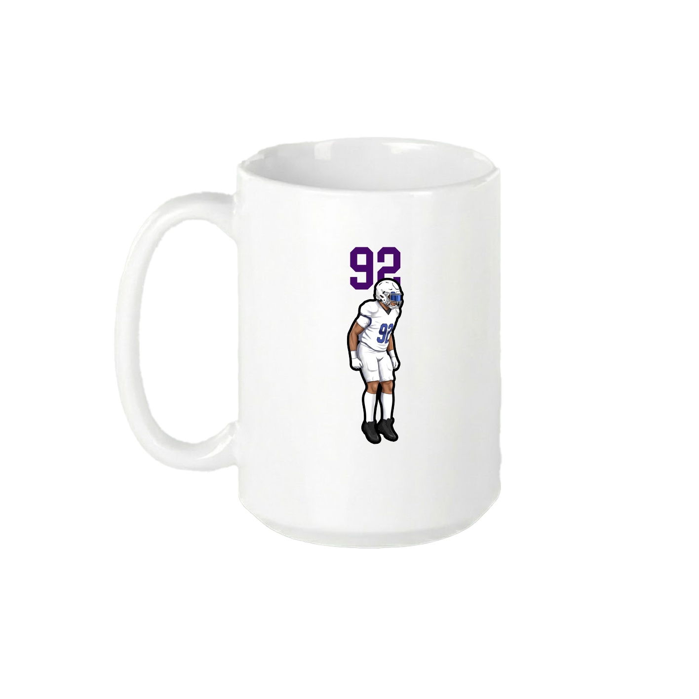 15oz Coffee Mug — Number Top in White