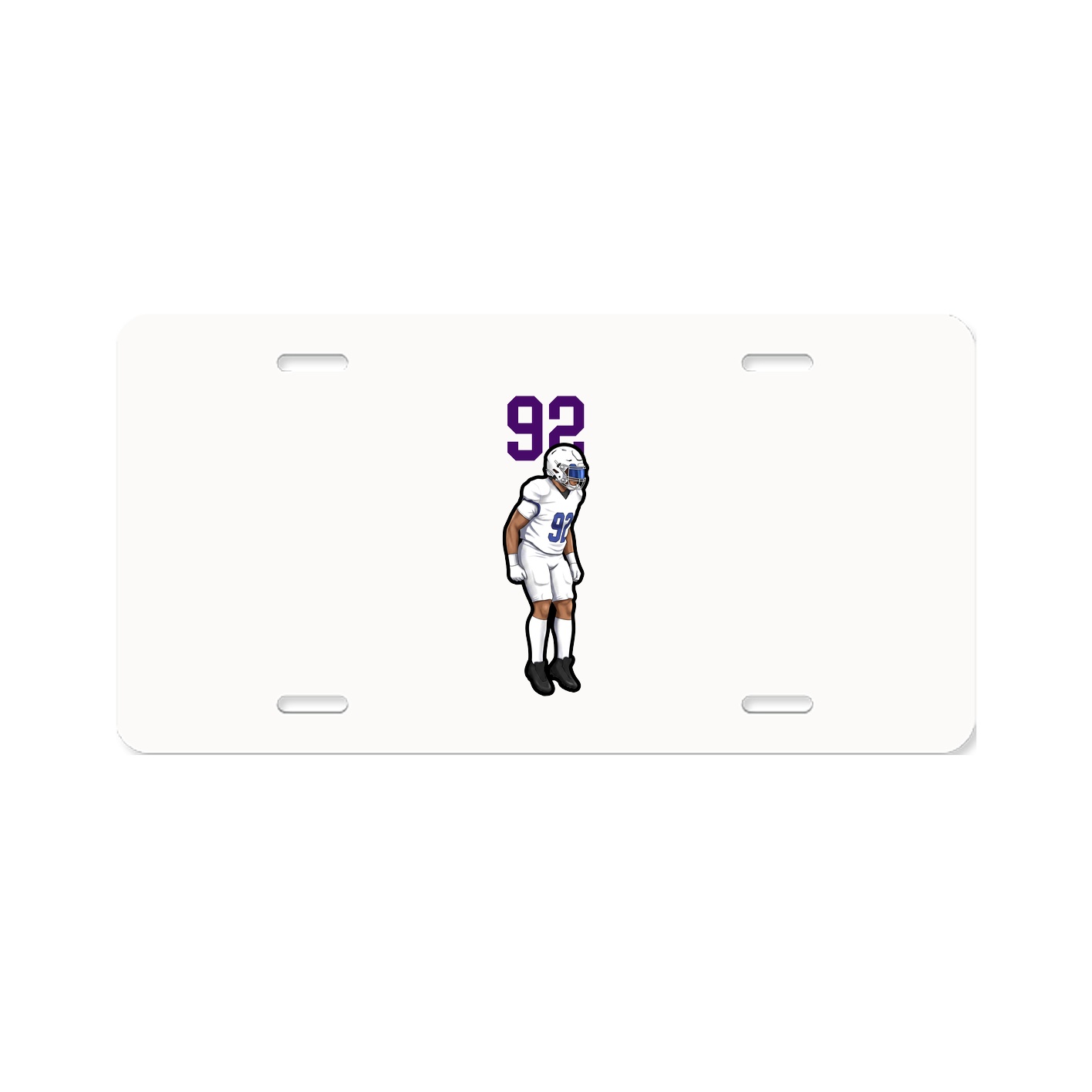 License Plate — Number Top in Classic