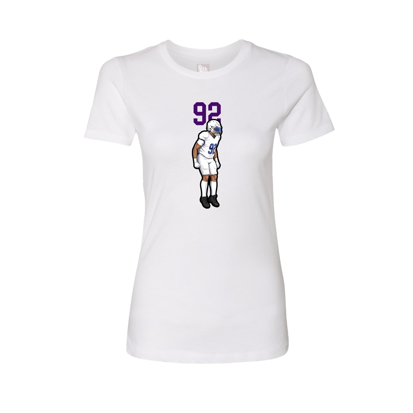Fitted Women's Tee — Number Top in White