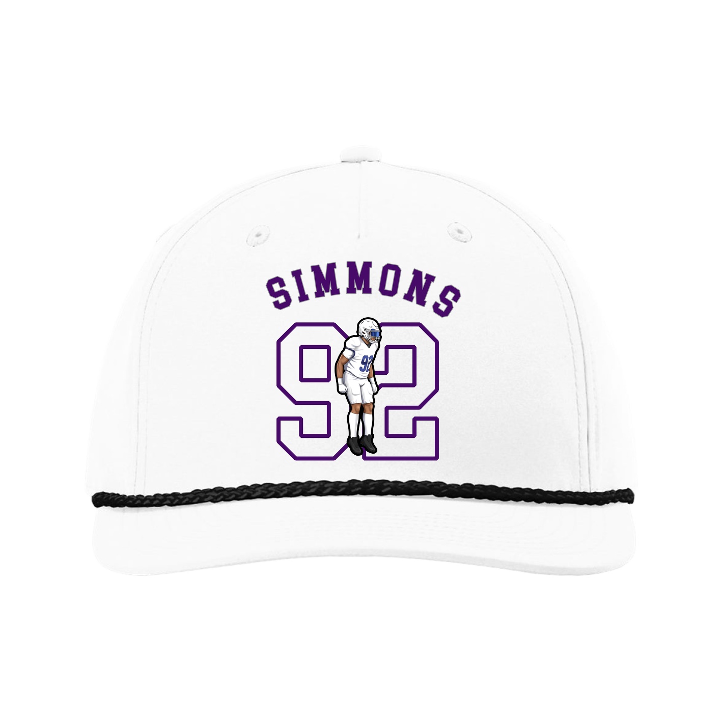 Five-Panel Classic Rope Cap — Shirsey Arch in White
