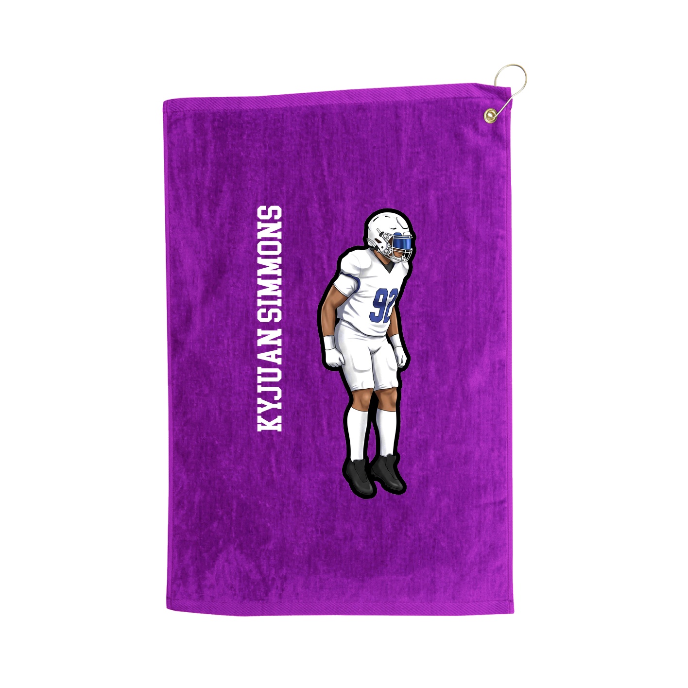 Golf Towel — Name Vertical in Purple