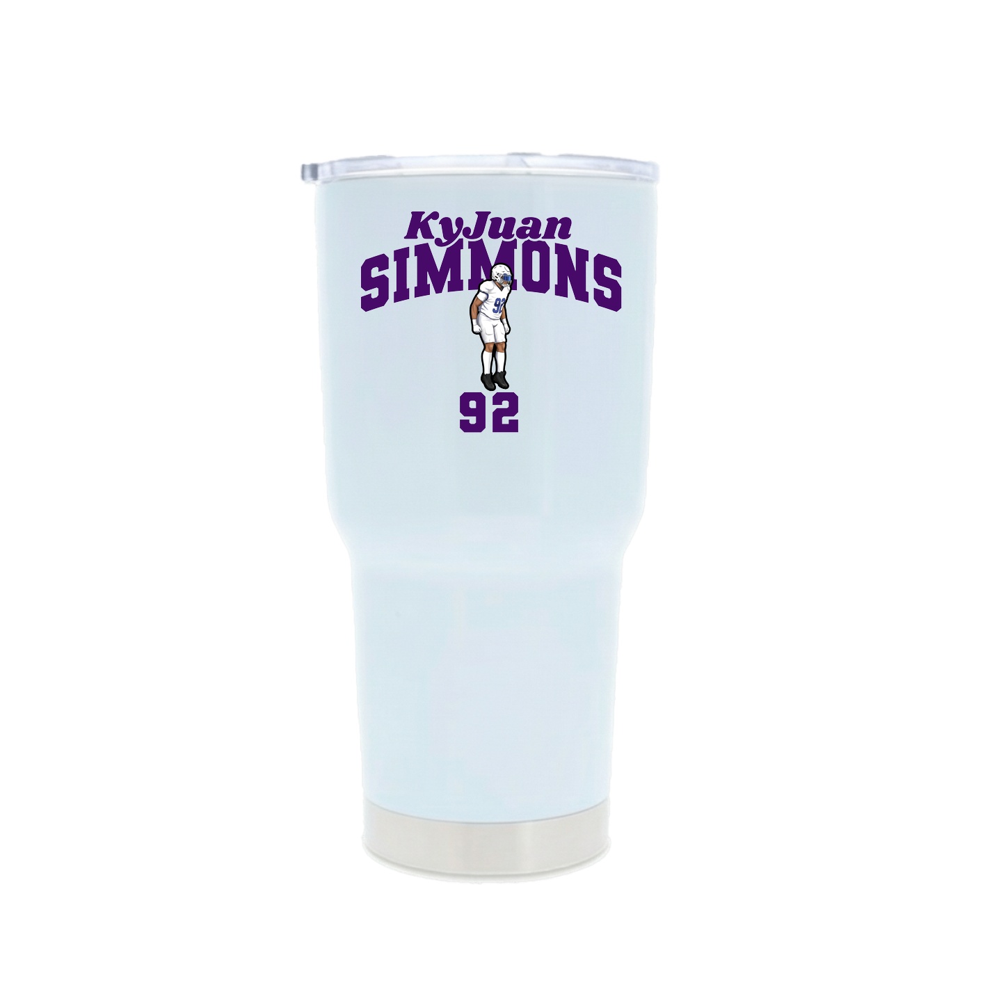 30oz Stainless Steel Tumbler — Signature Arch in White
