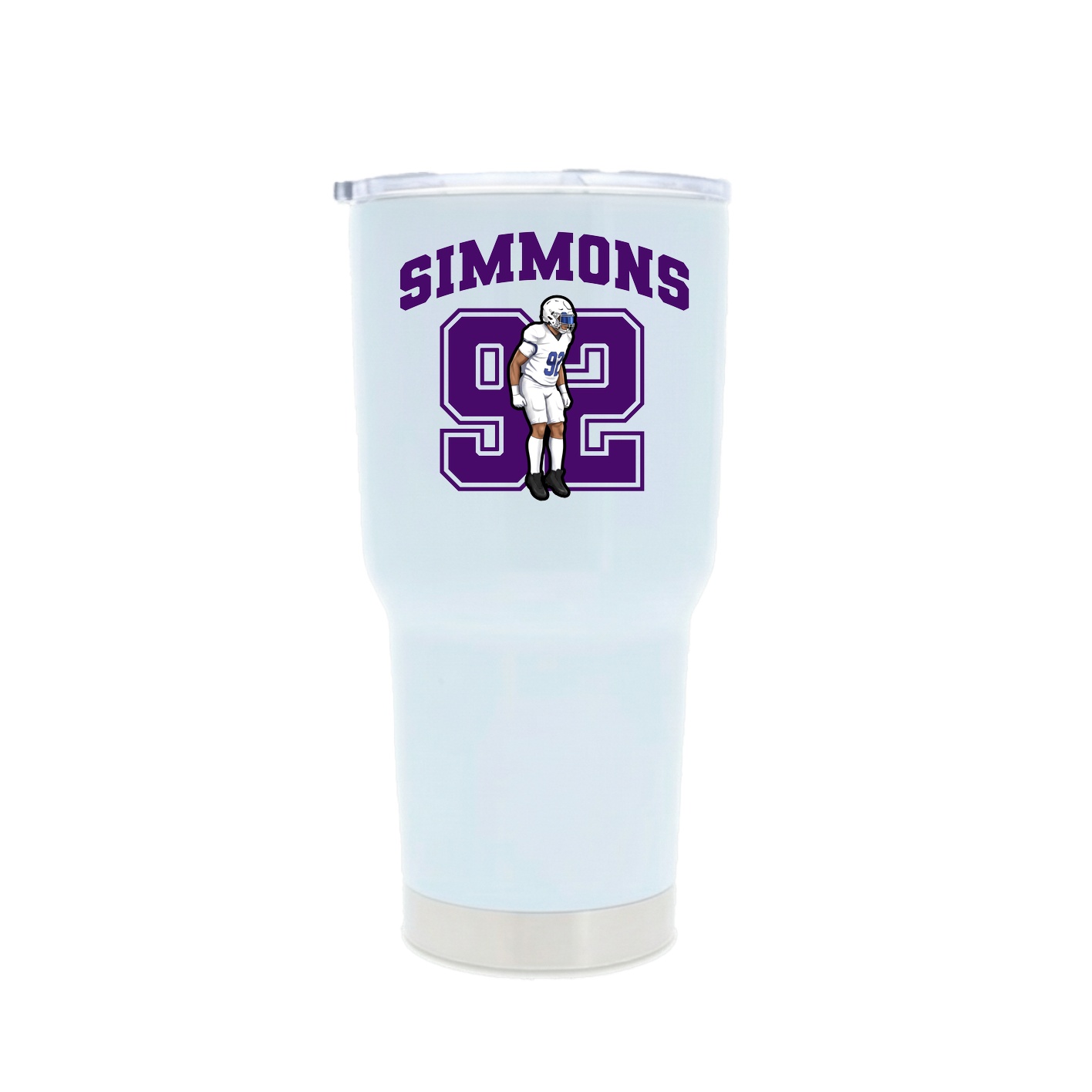 30oz Stainless Steel Tumbler — Number in White
