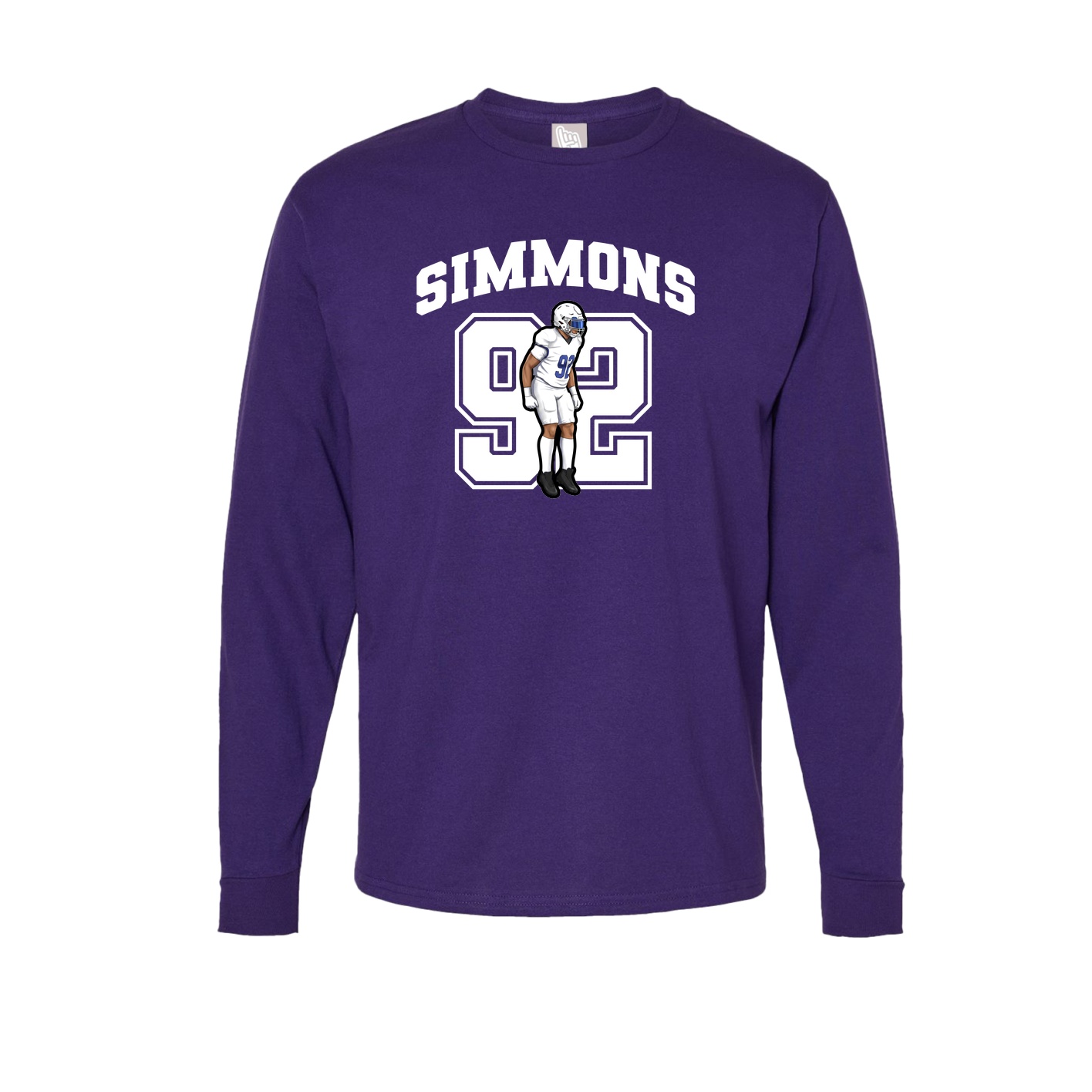 Long Sleeve Tee — Number in Purple