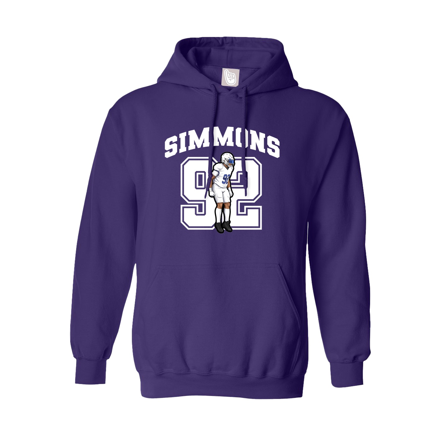 Hoodie — Number in Purple