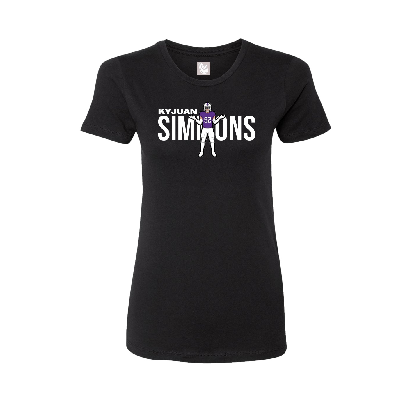 Fitted Women's Tee — Player Name in Black