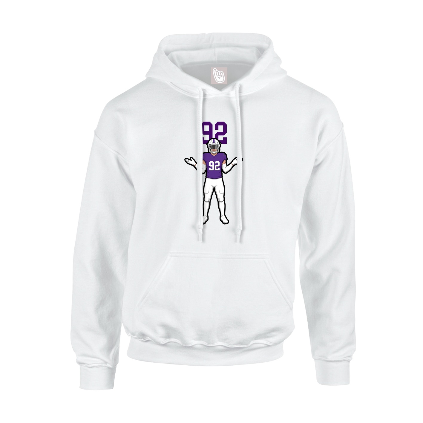 Hoodie — Number Top in White