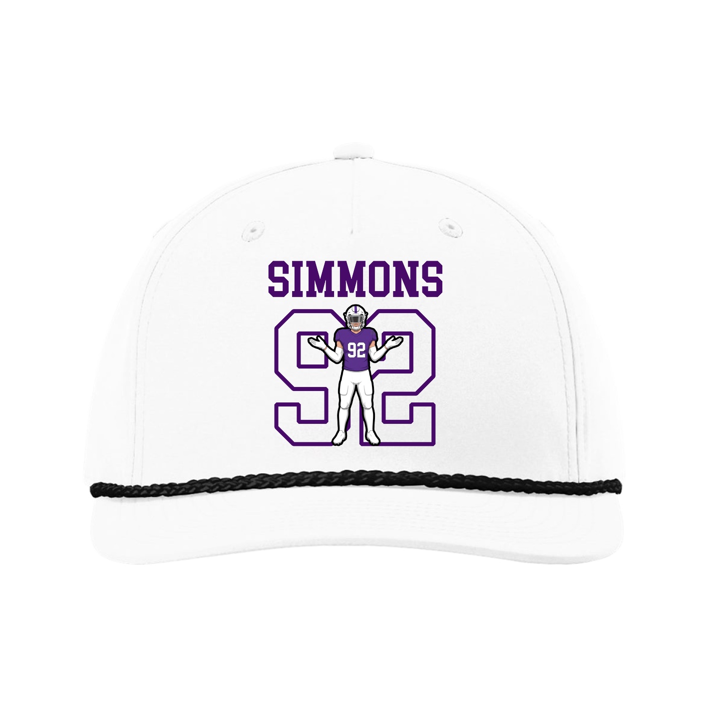 Five-Panel Classic Rope Cap — Shirsey in White