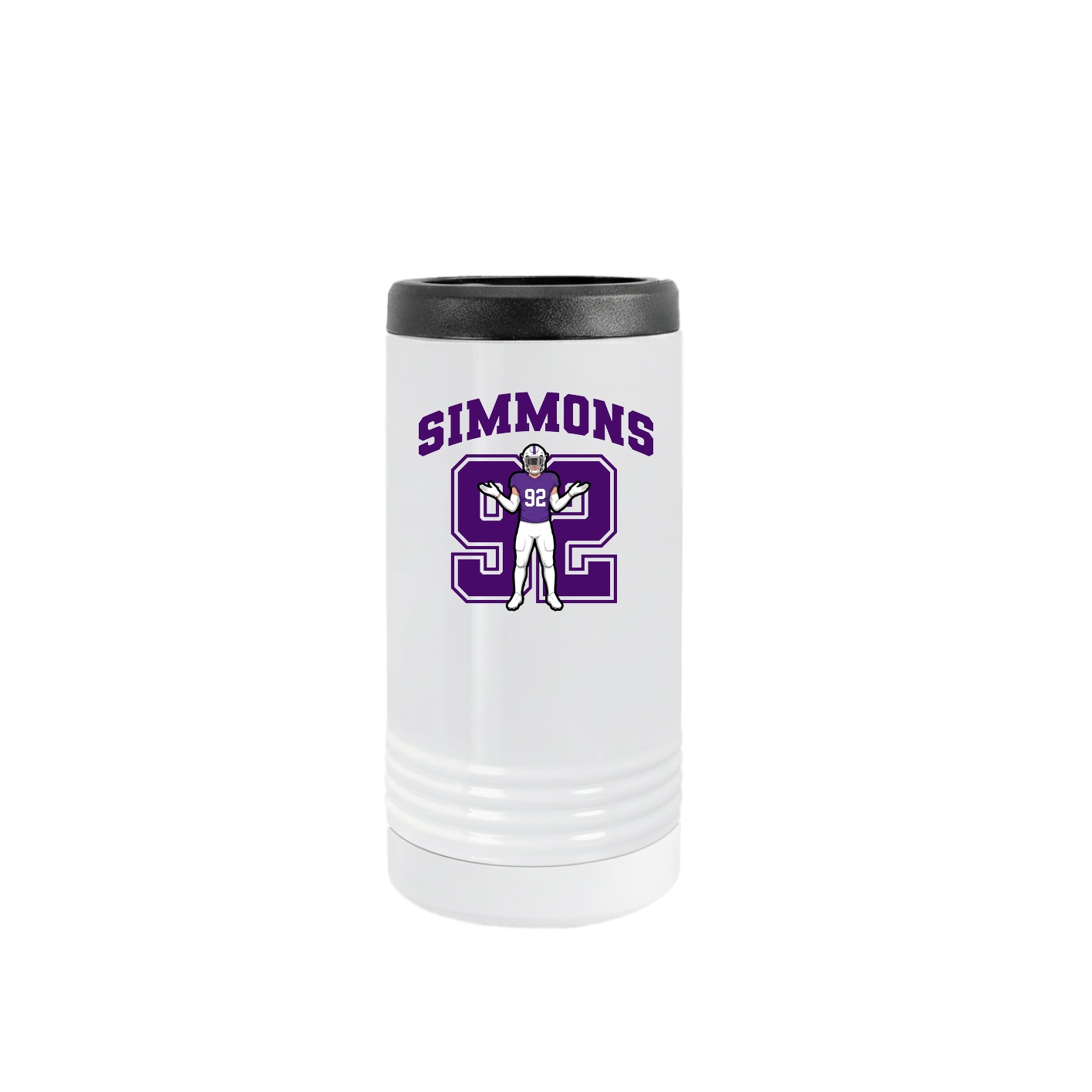 Slim Beverage Holder — Number in White