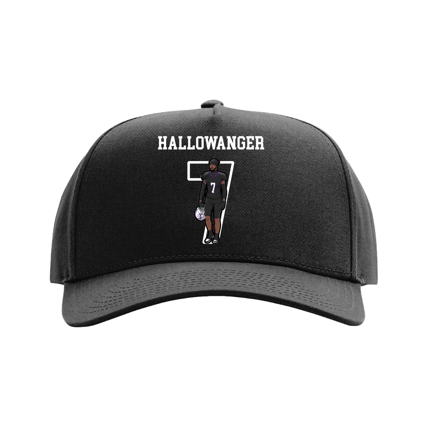 Full Fabric Five-Panel Champ Cap — Shirsey in Black