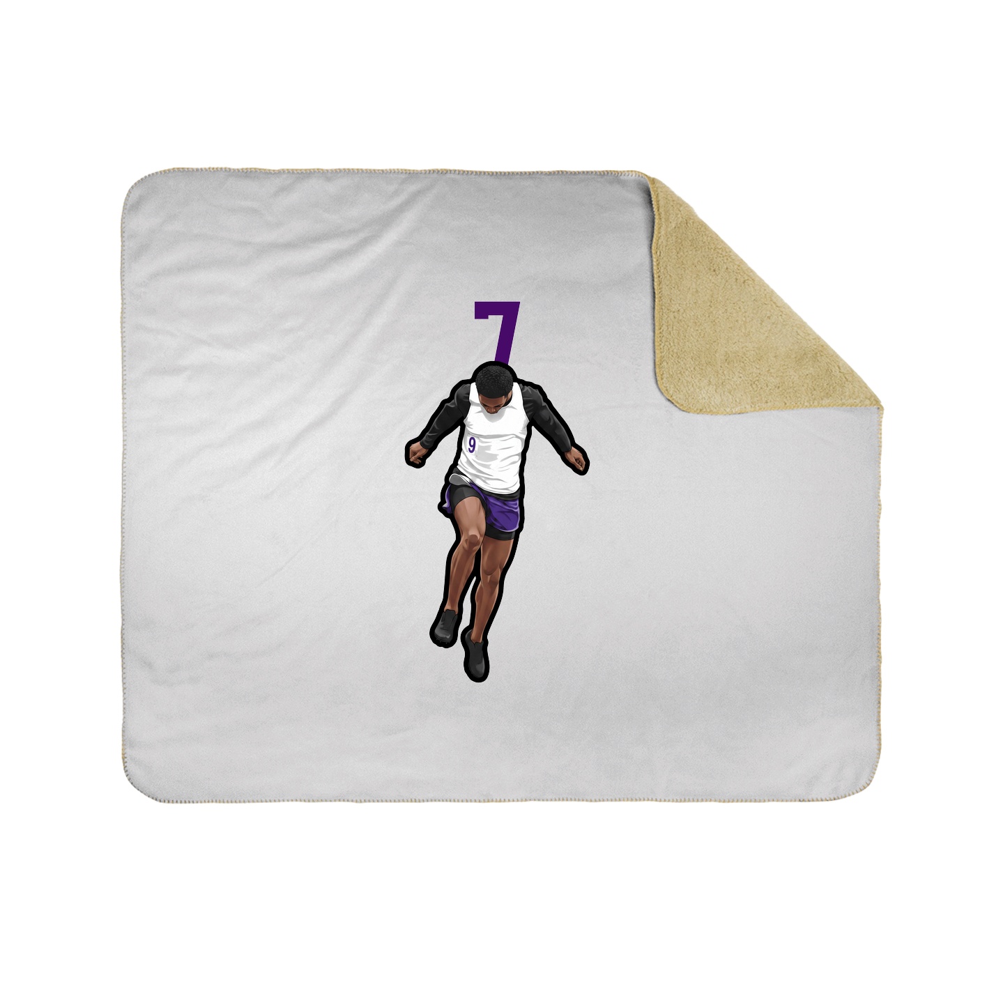Throw Blanket — Number Top in White