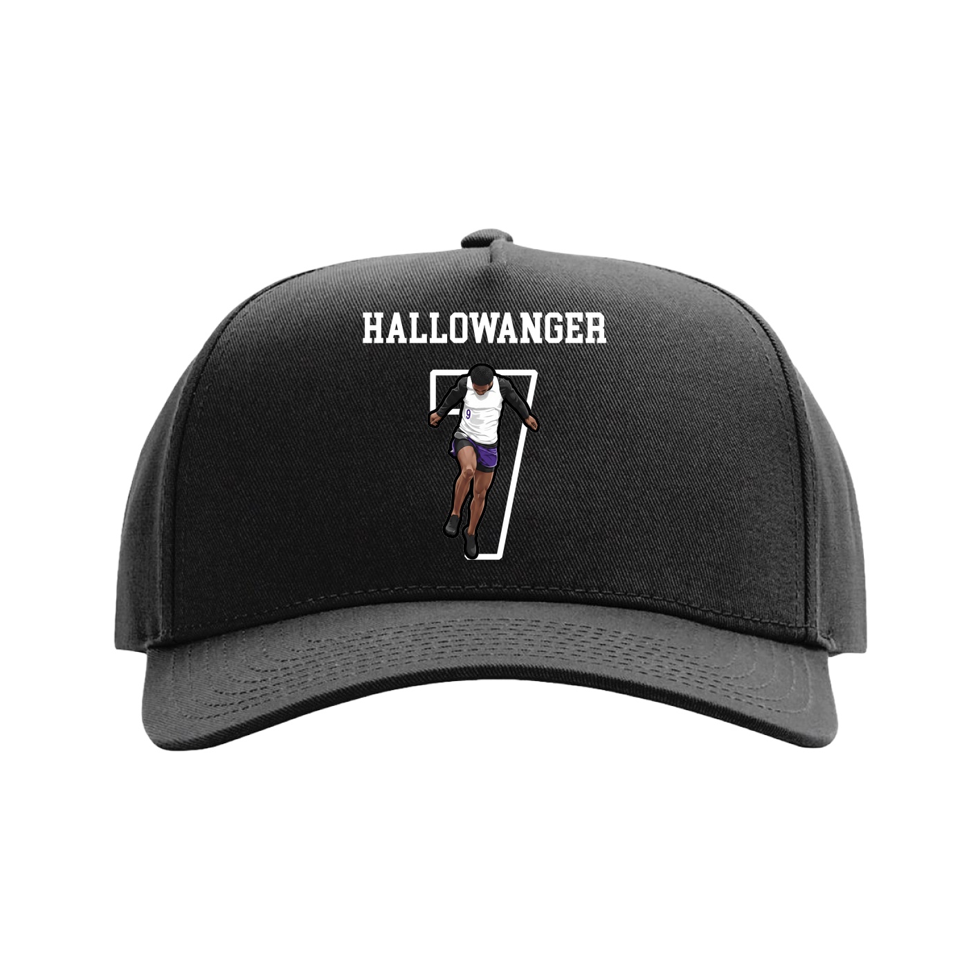 Full Fabric Five-Panel Champ Cap — Shirsey in Black