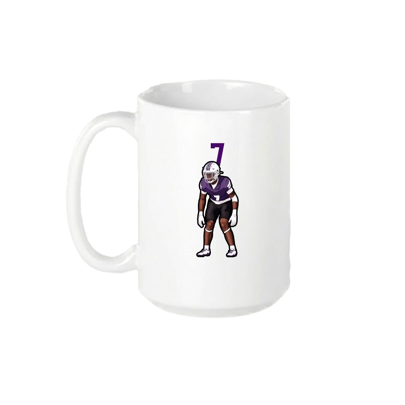 15oz Coffee Mug — Number Top in White