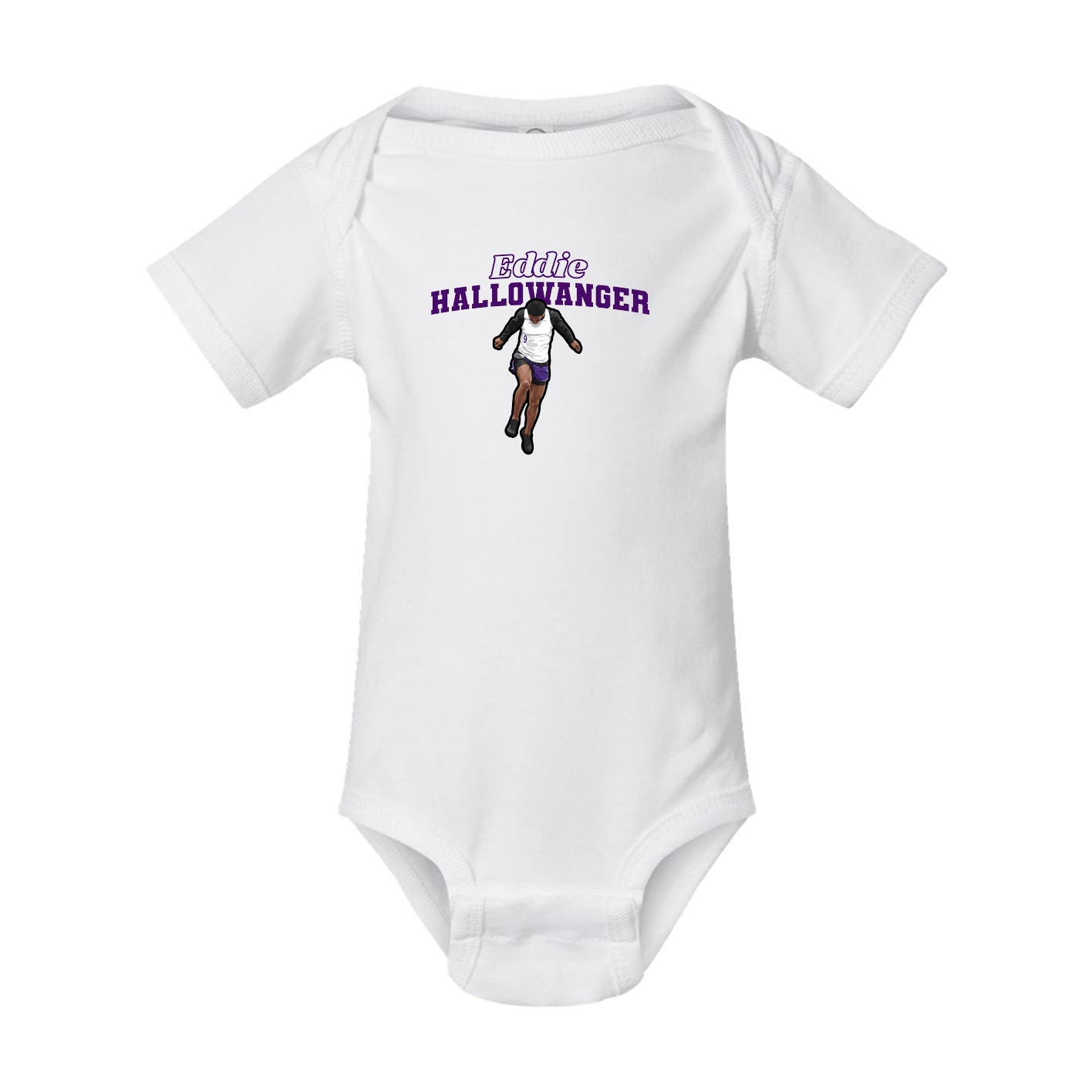 Baby Onesie — Name Arch in White