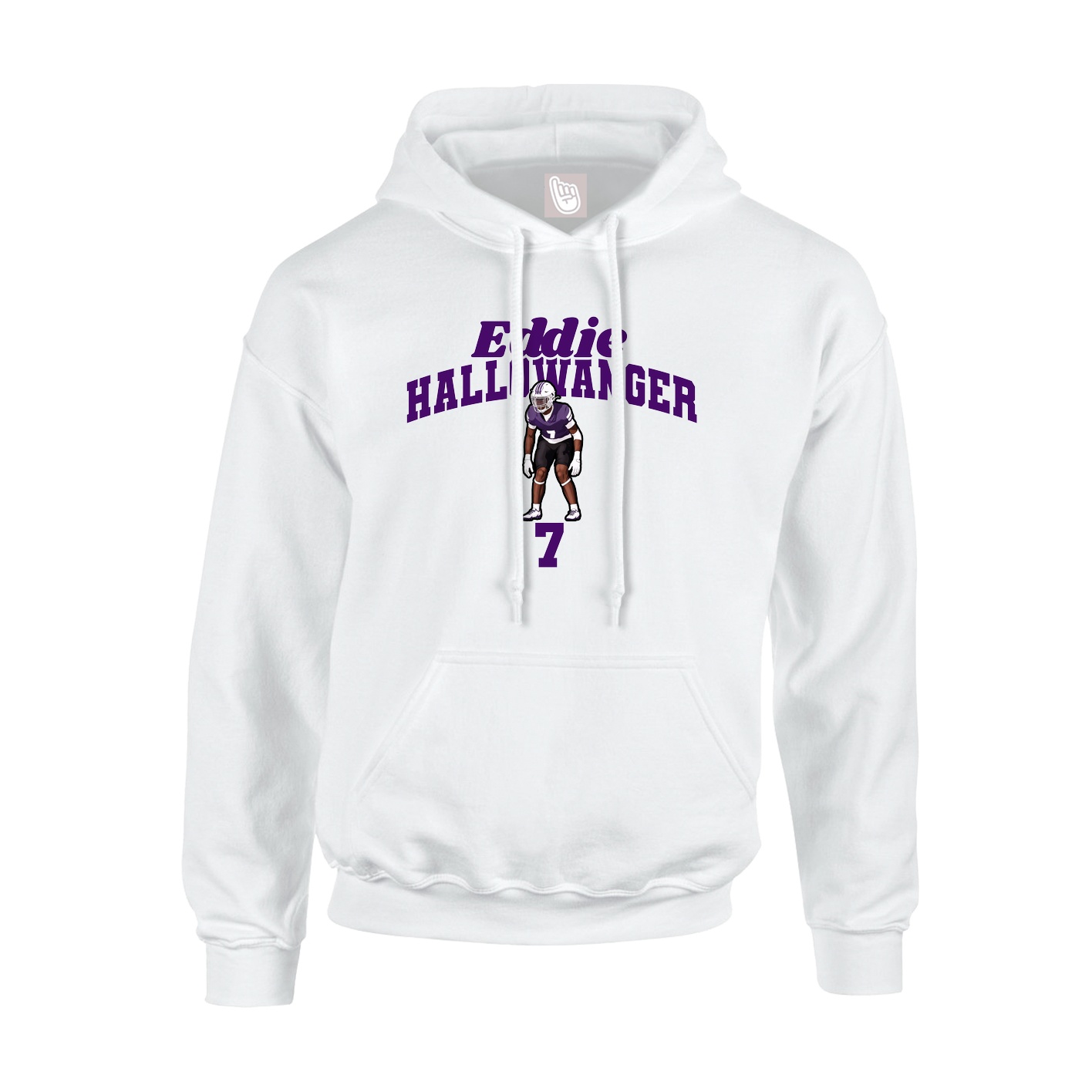 Hoodie — Signature Arch in White