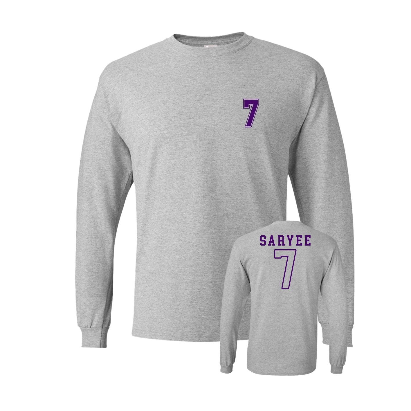 Long Sleeve Tee — Chest Back in Grey