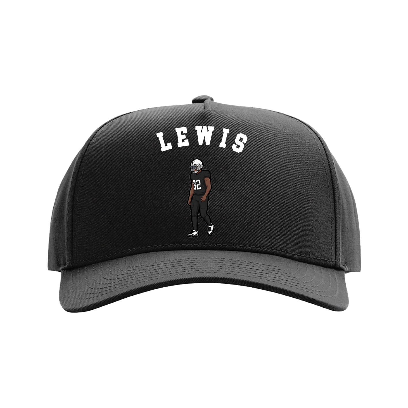 Full Fabric Five-Panel Champ Cap — Shirsey Arch in Black