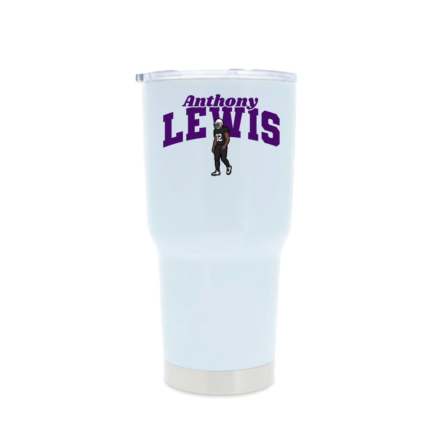 30oz Stainless Steel Tumbler — Signature Arch in White