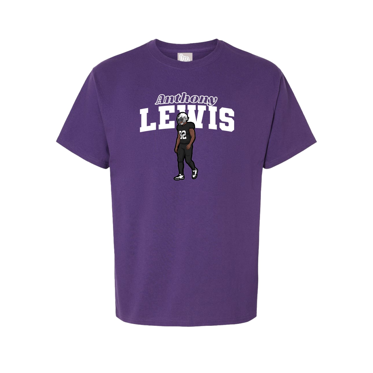 Youth Tee — Name Arch in Purple
