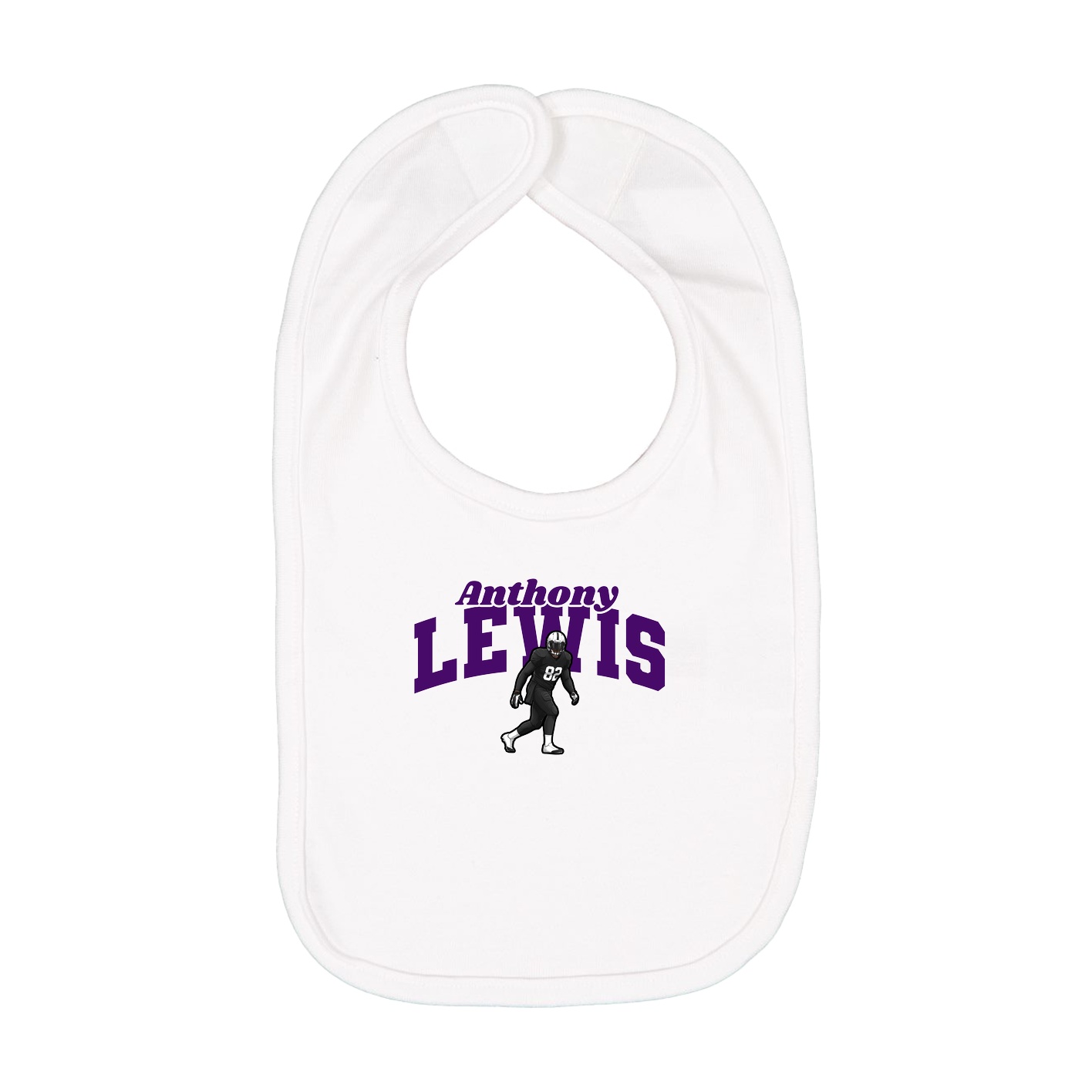 Infant Bib — Signature Arch in White