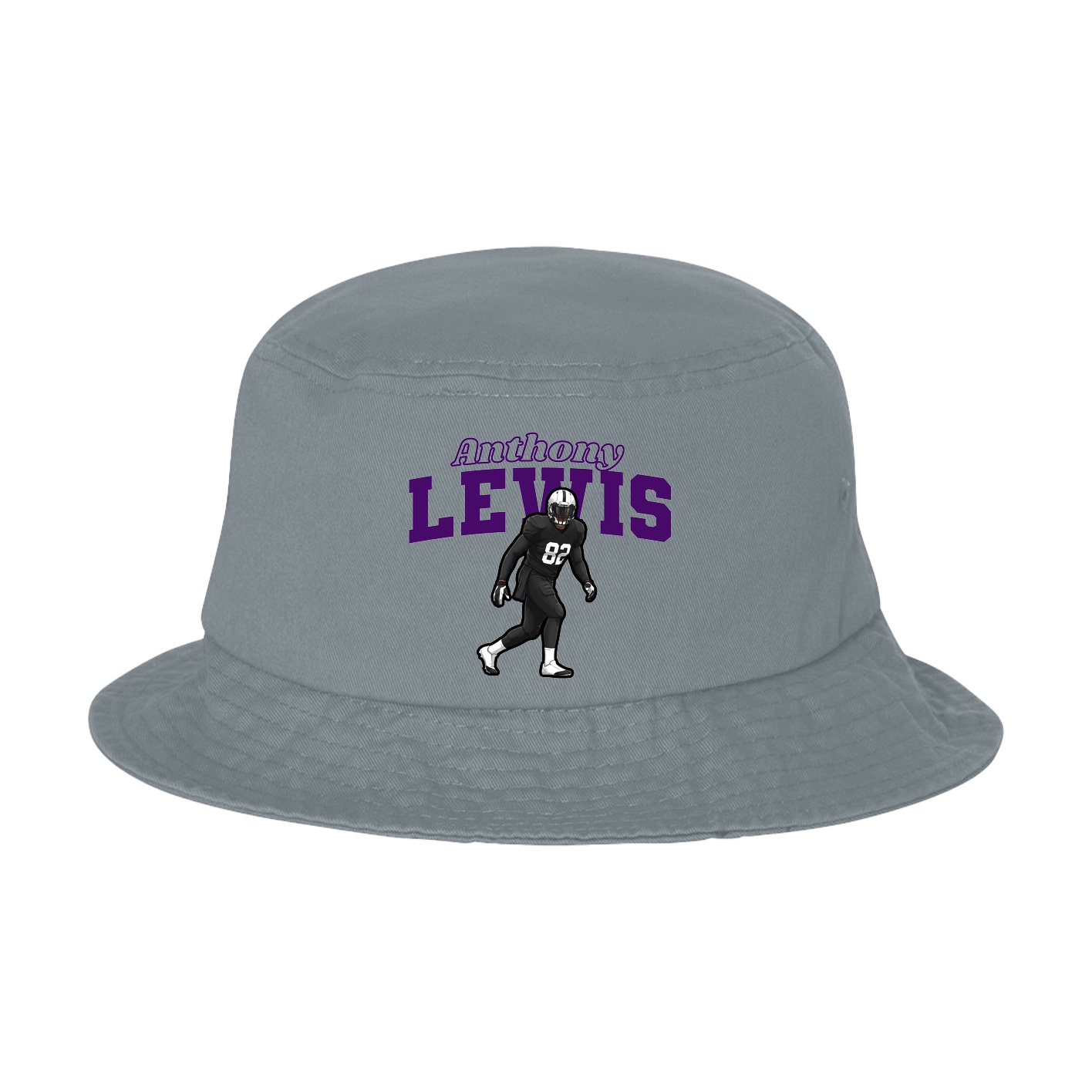Bucket Cap — Name Arch in Grey