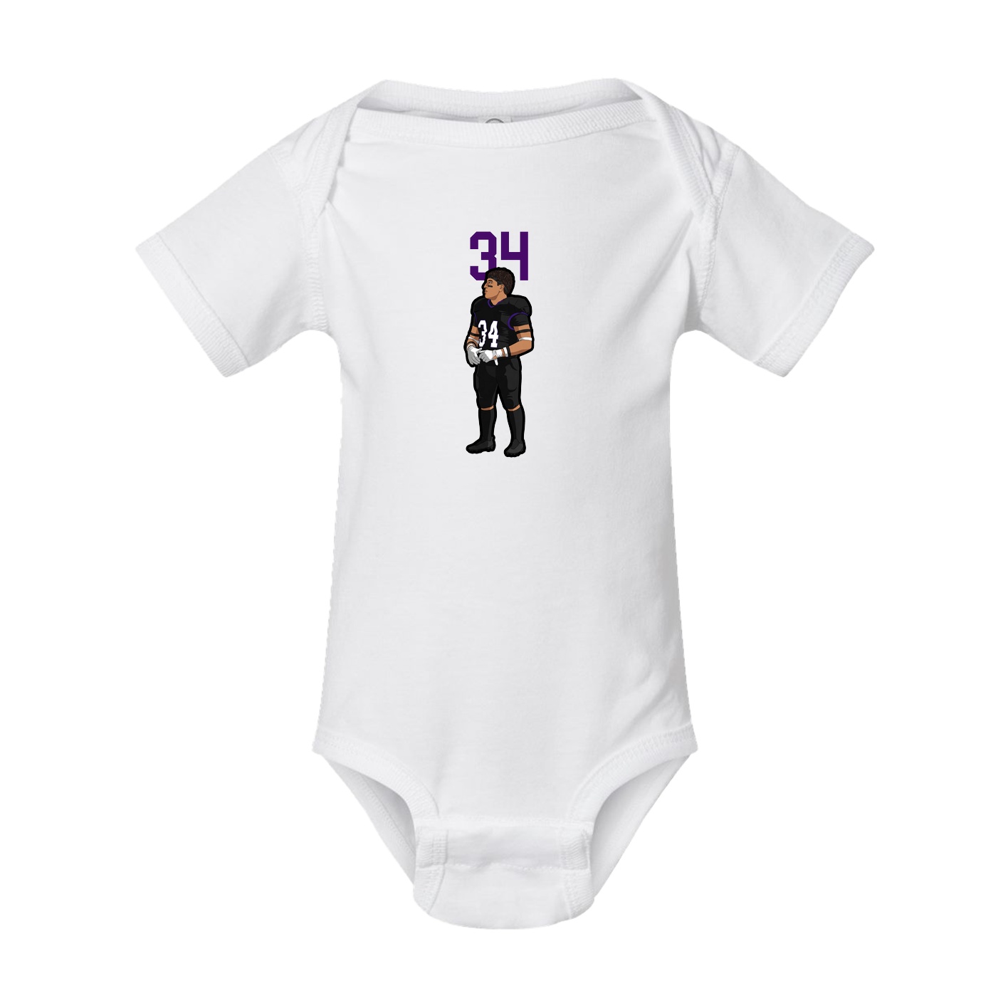 Baby Onesie — Number Top in White