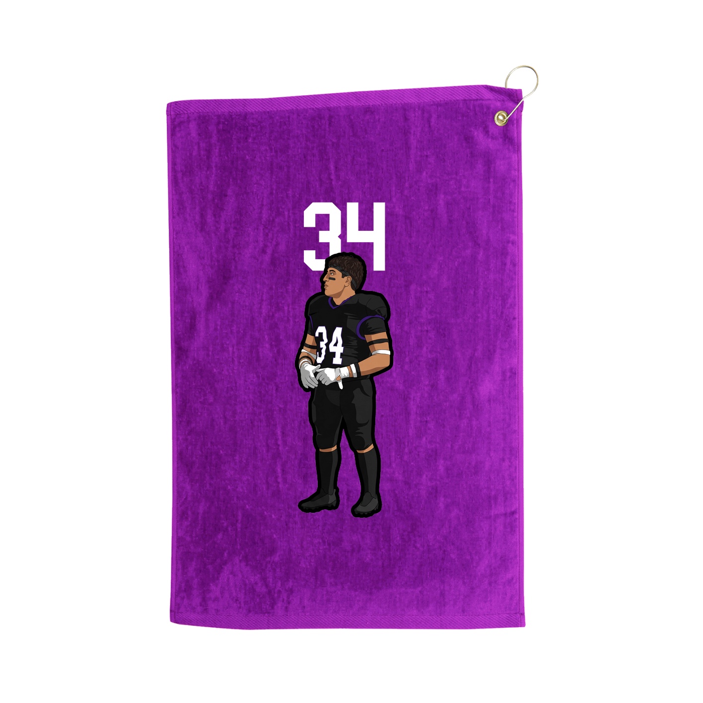 Golf Towel — Number Top in Purple