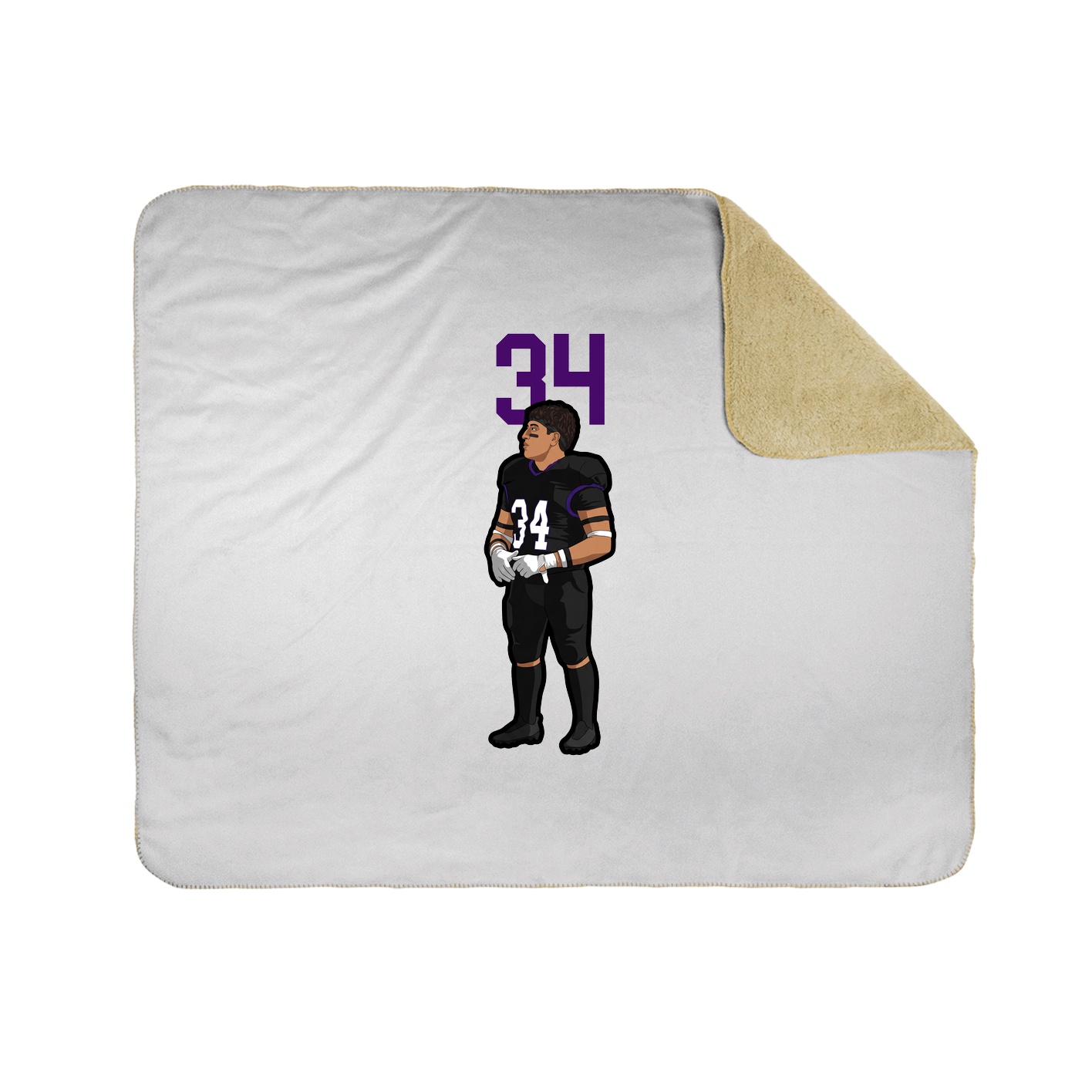Throw Blanket — Number Top in White