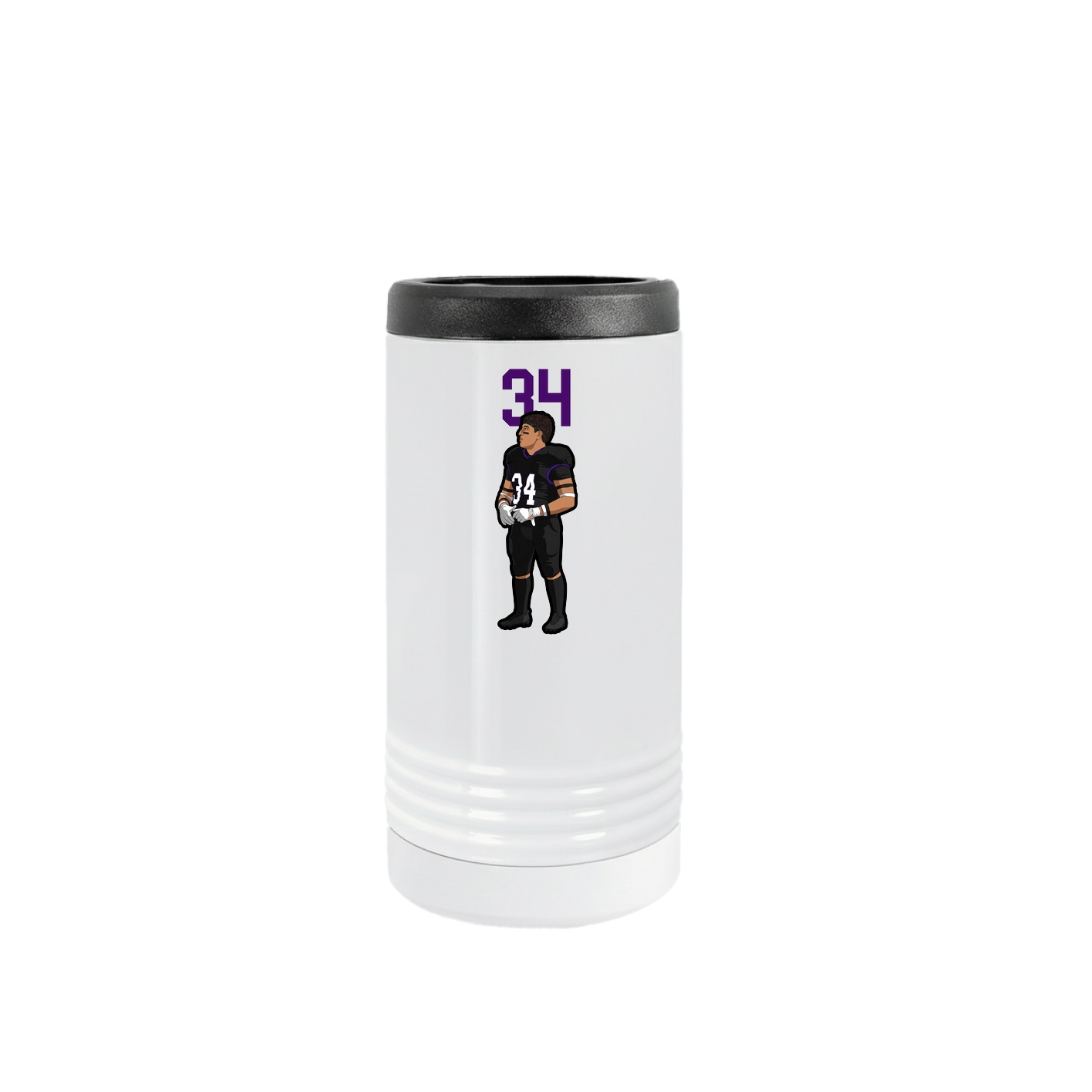 Slim Beverage Holder — Number Top in White
