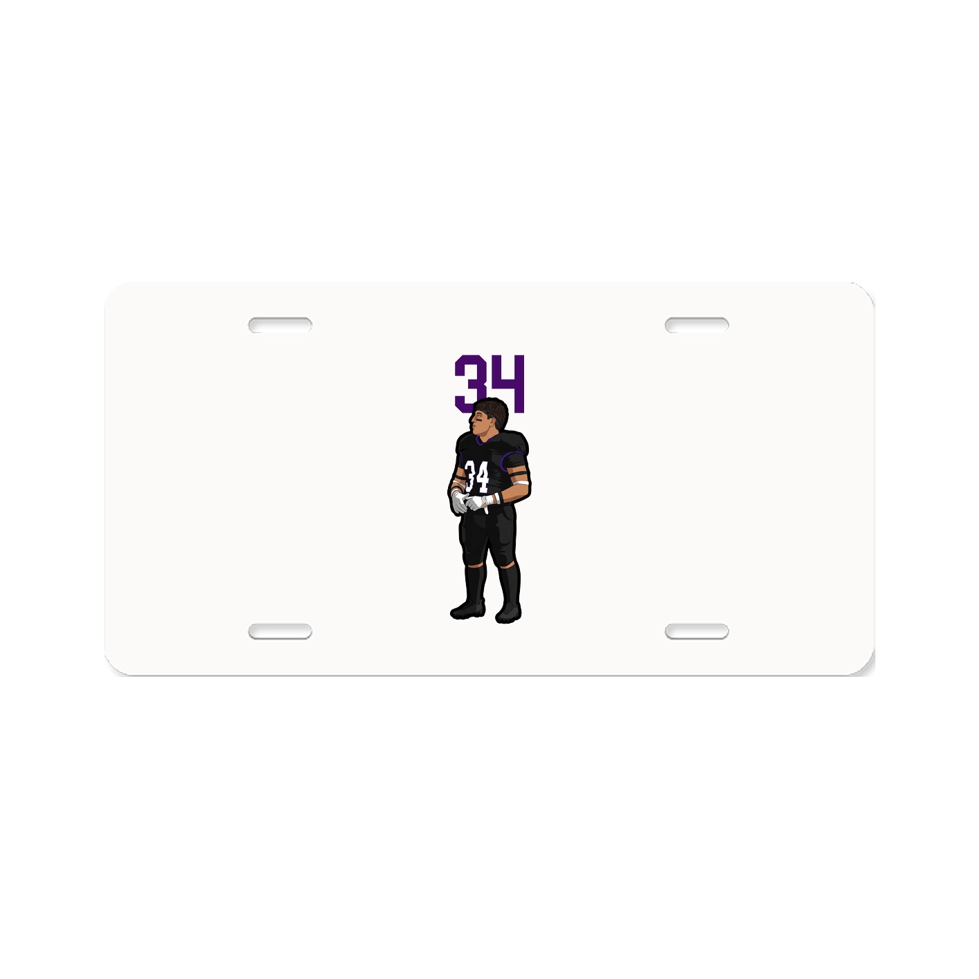 License Plate — Number Top in Classic