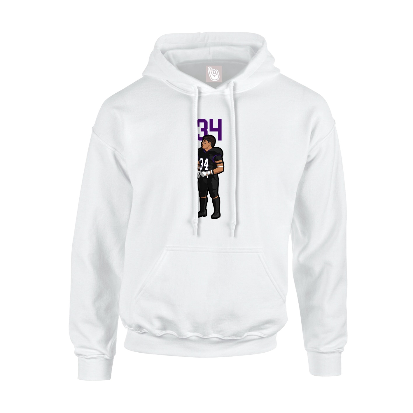 Hoodie — Number Top in White