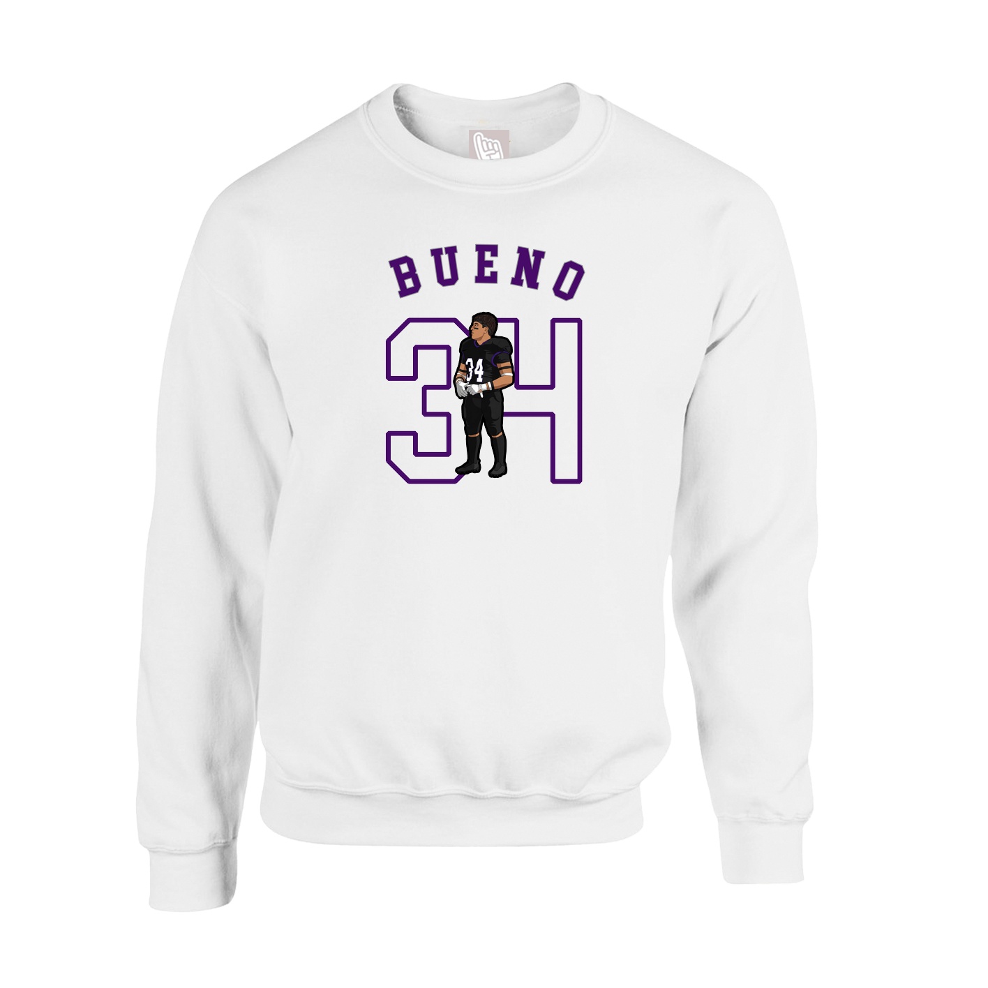 Fleece Crew — Shirsey Arch in White