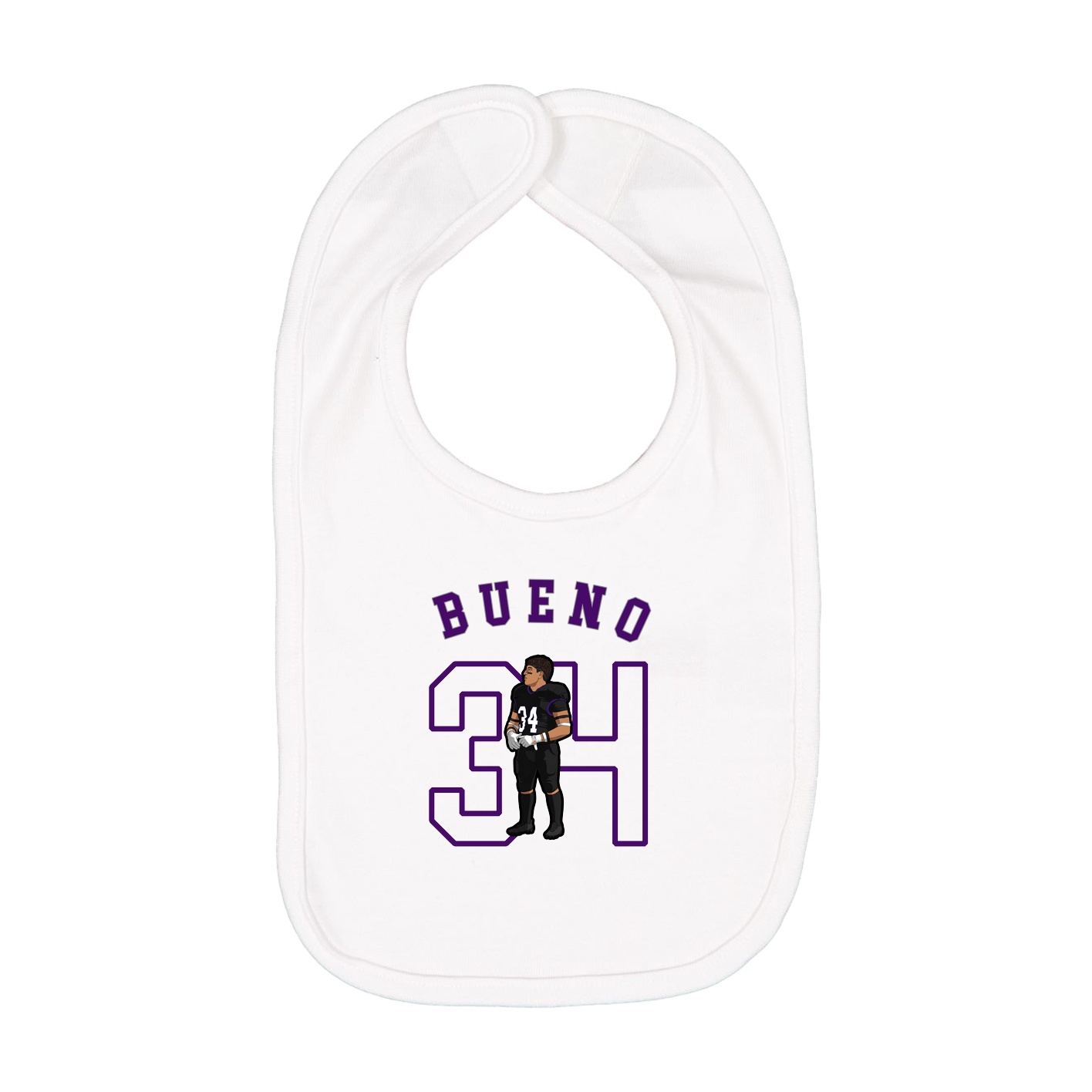 Infant Bib — Shirsey Arch in White