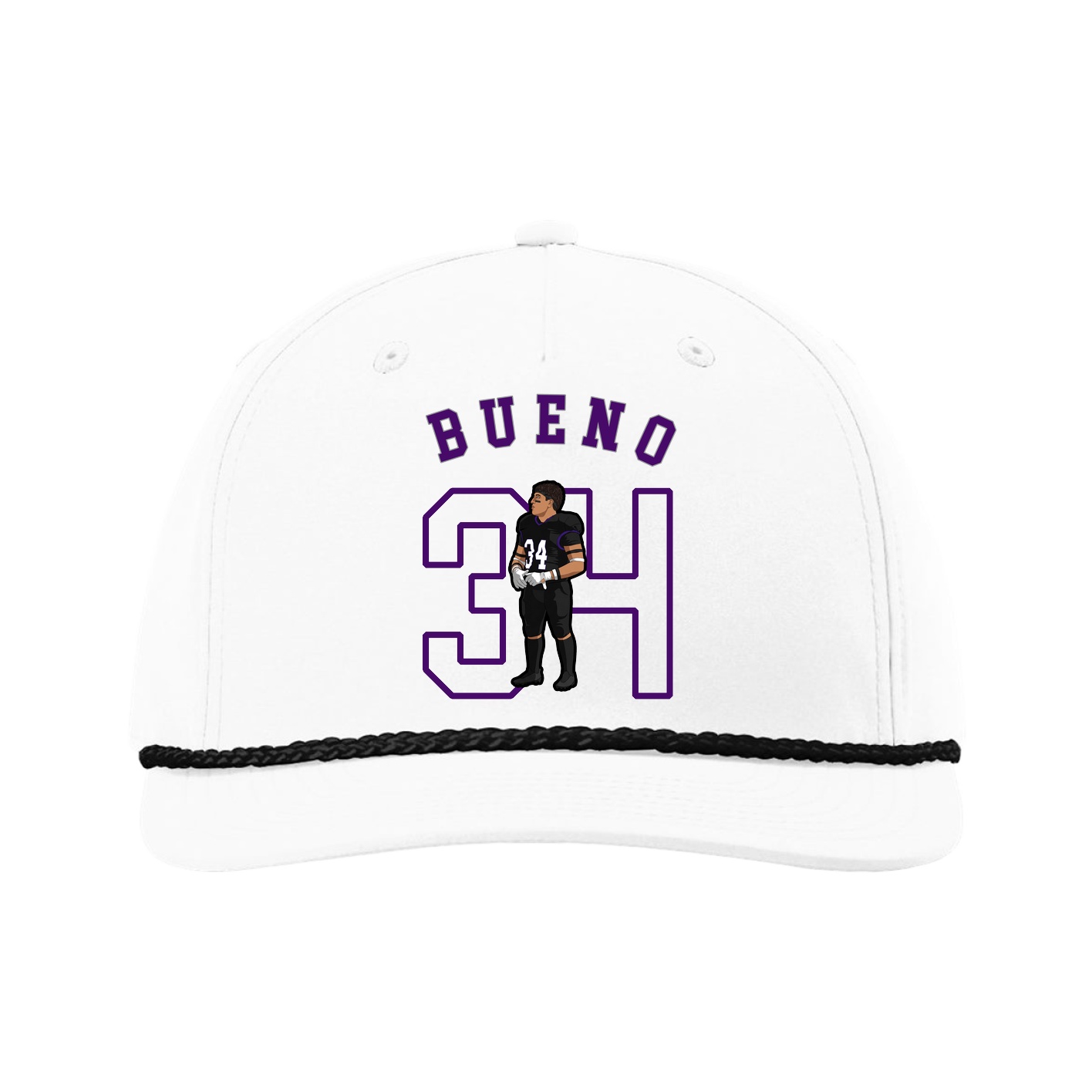 Five-Panel Classic Rope Cap — Shirsey Arch in White