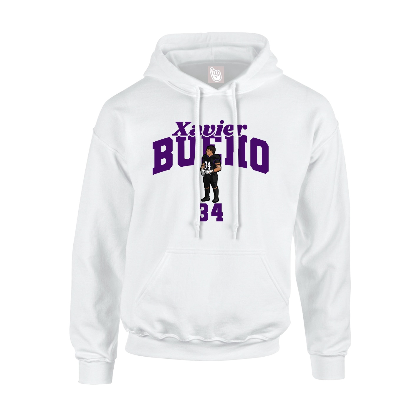 Hoodie — Signature Arch in White