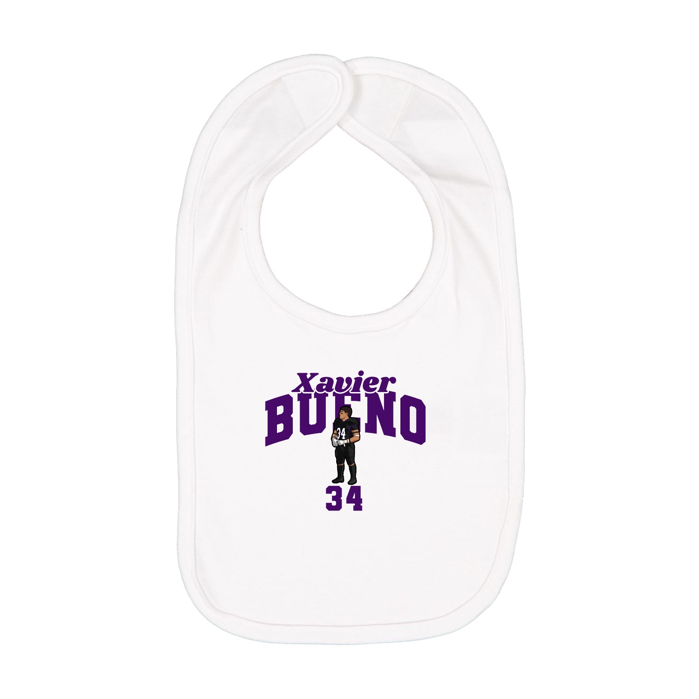 Infant Bib — Signature Arch in White