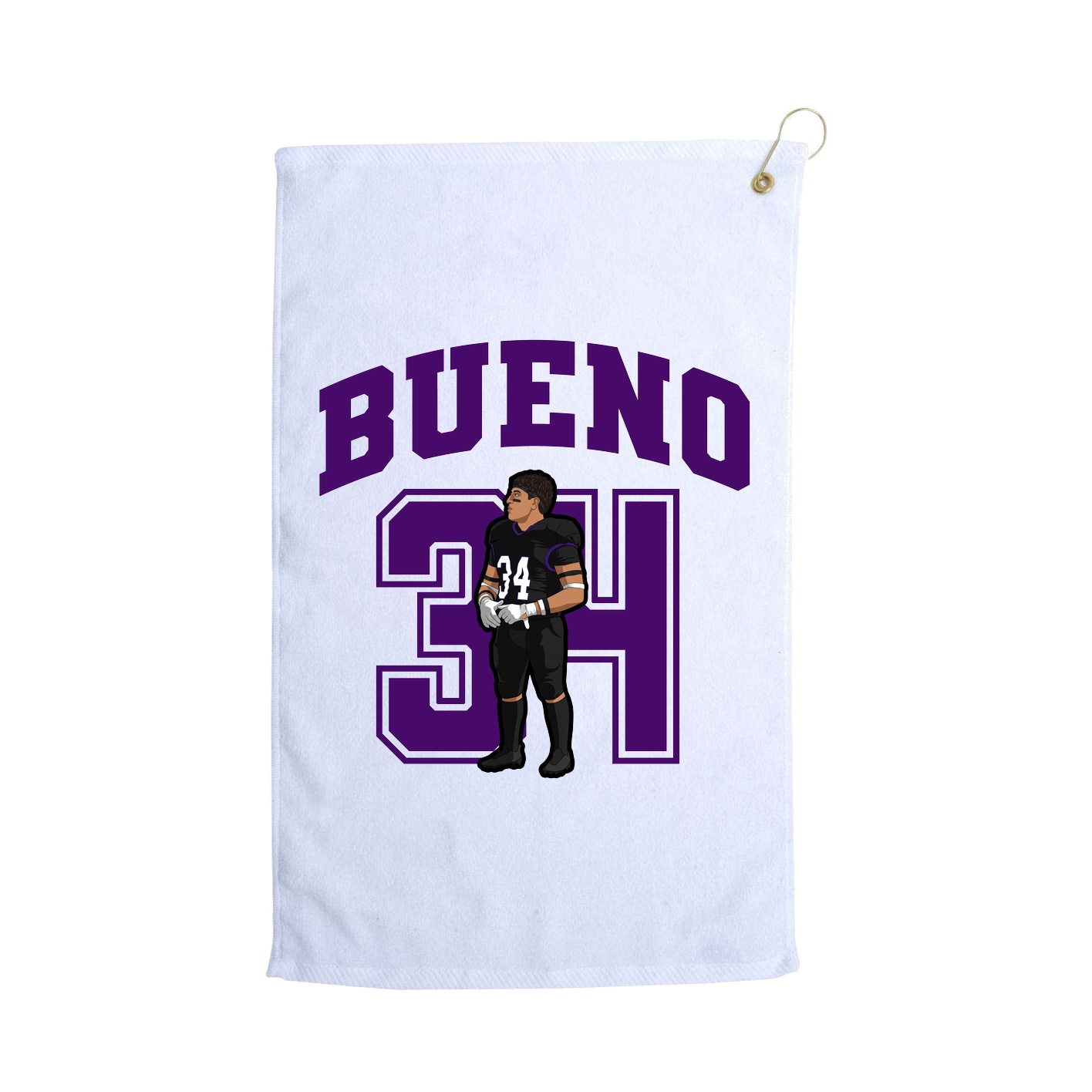 Golf Towel — Number in White