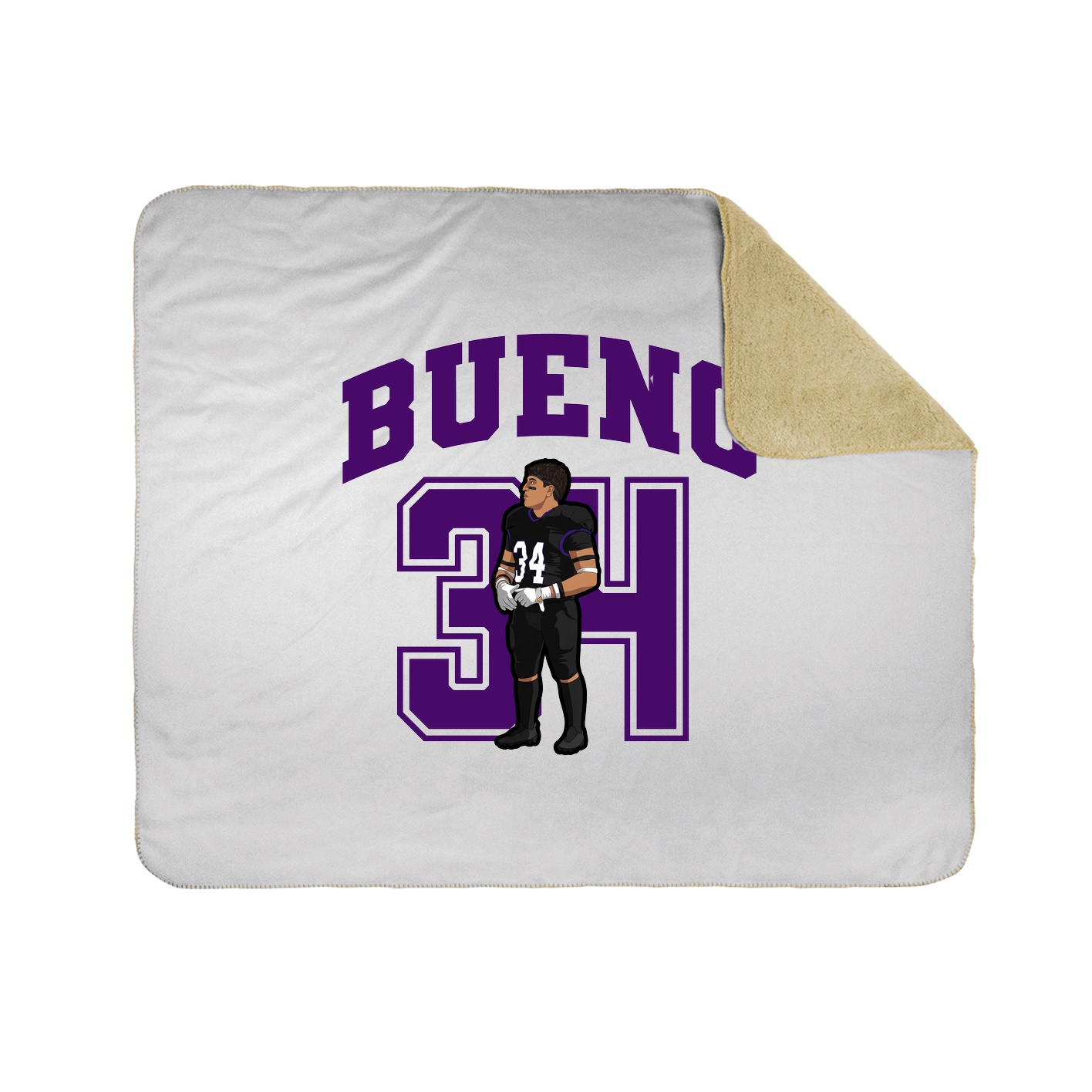 Throw Blanket — Number in White