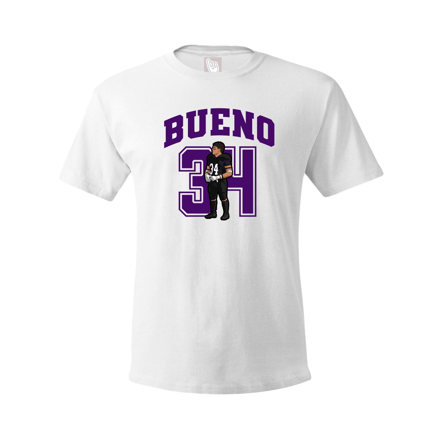 Youth Tee — Number in White