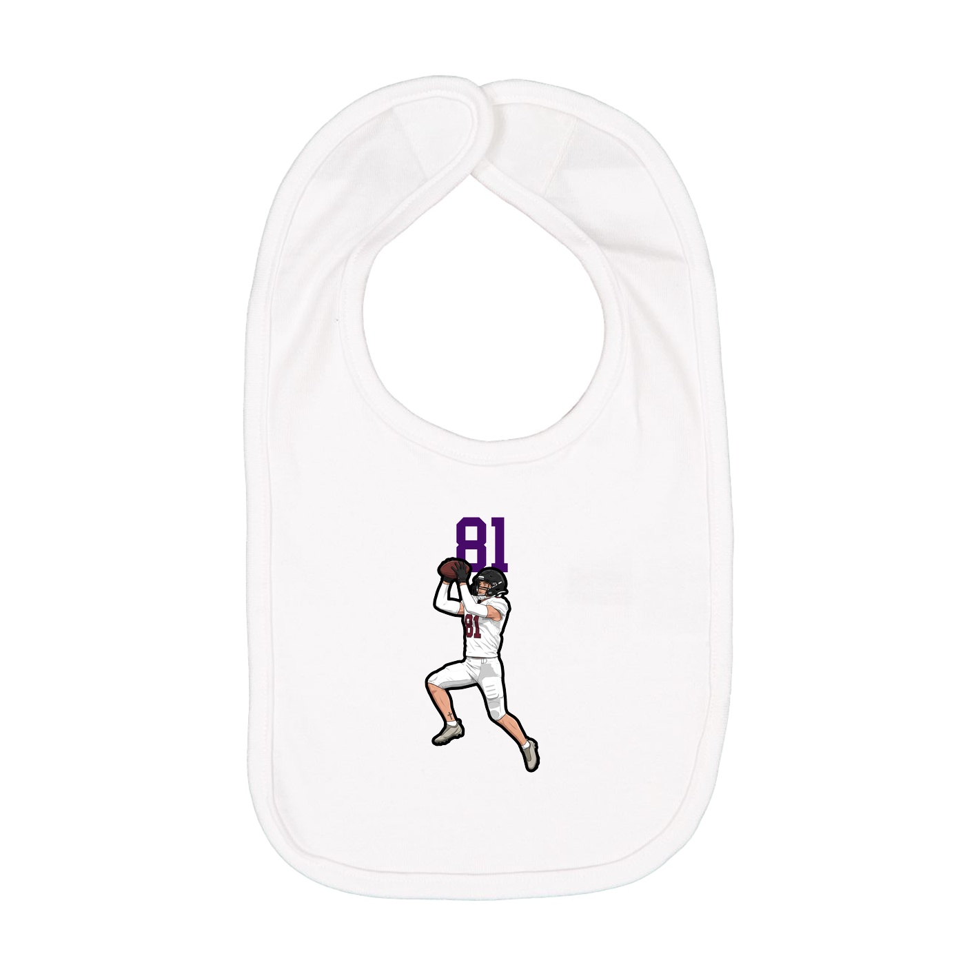 Infant Bib — Number Top in White