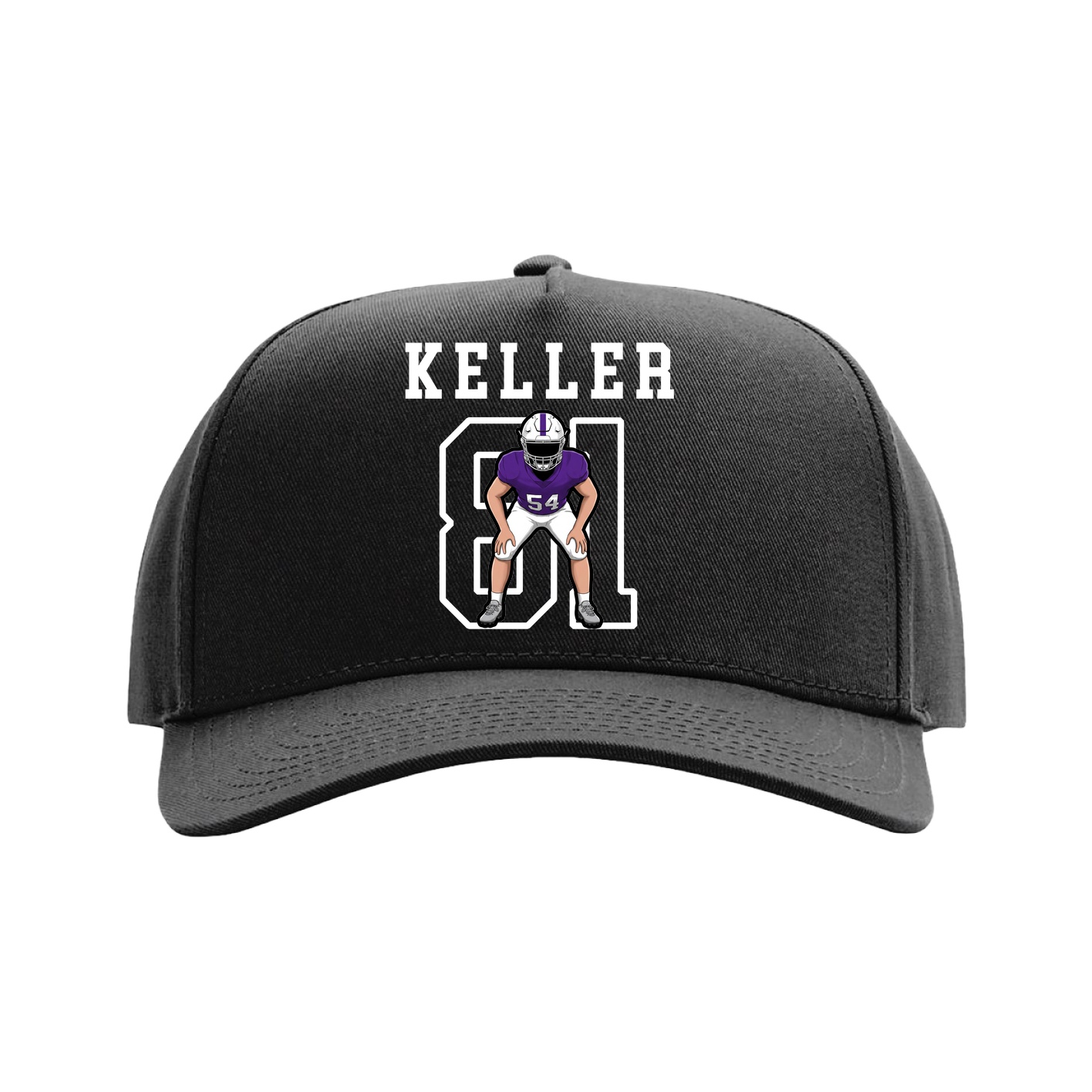 Full Fabric Five-Panel Champ Cap — Shirsey in Black