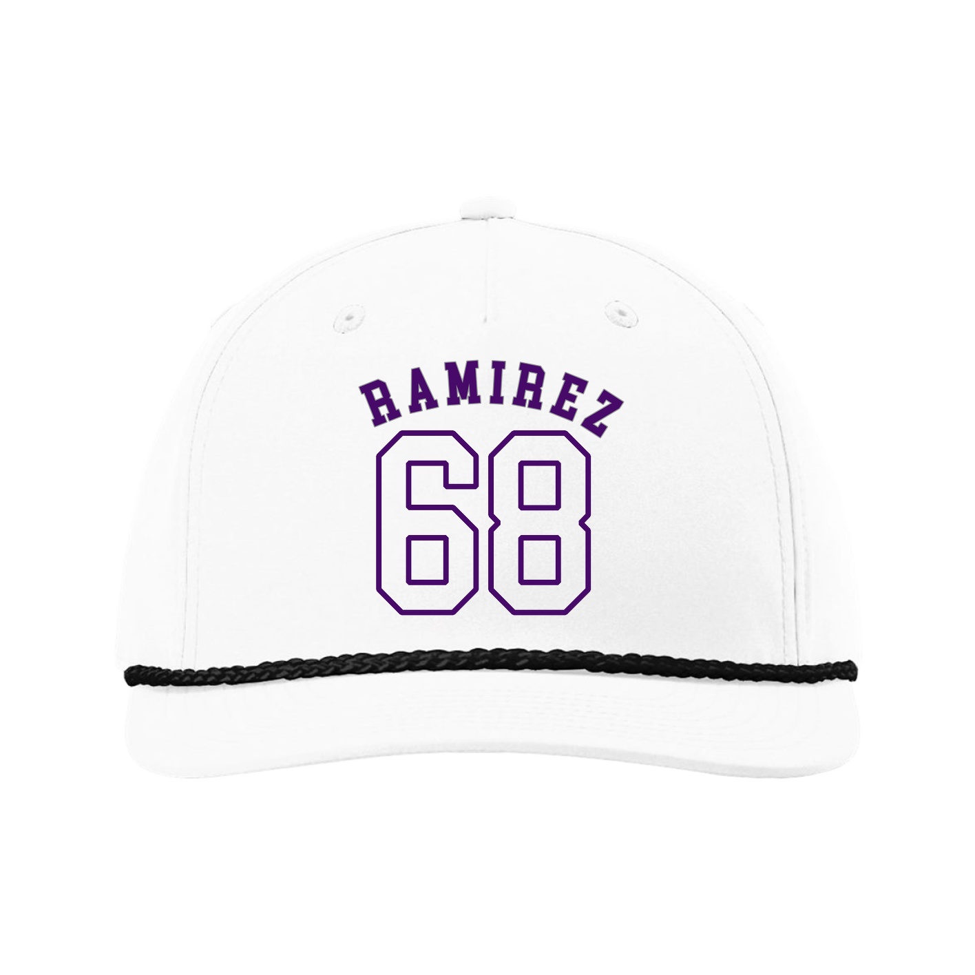Five-Panel Classic Rope Cap — Shirsey Arch in White