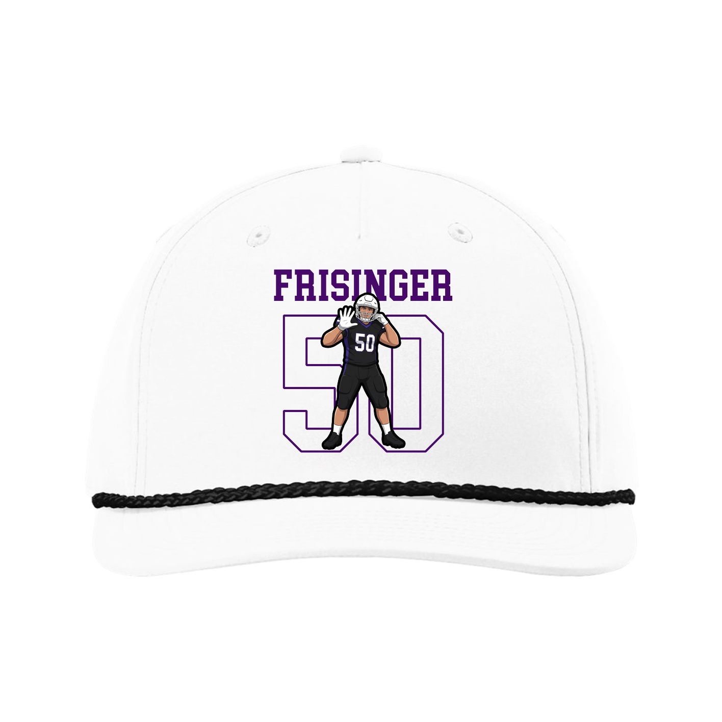 Five-Panel Classic Rope Cap — Shirsey in White