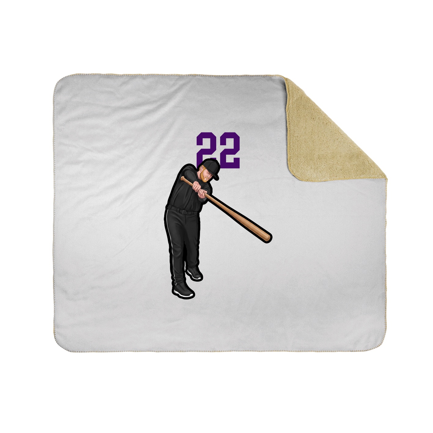 Throw Blanket — Number Top in White