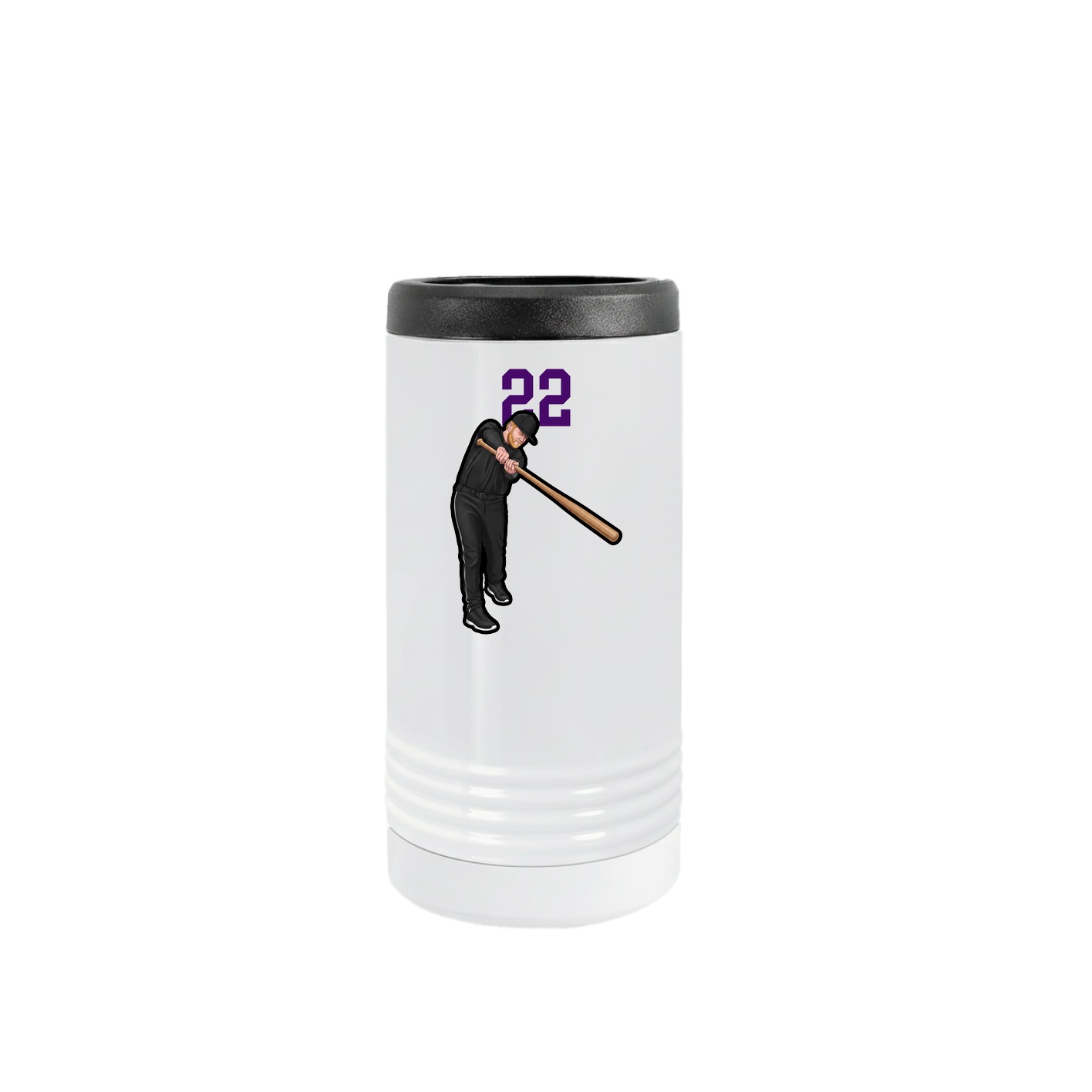 Slim Beverage Holder — Number Top in White