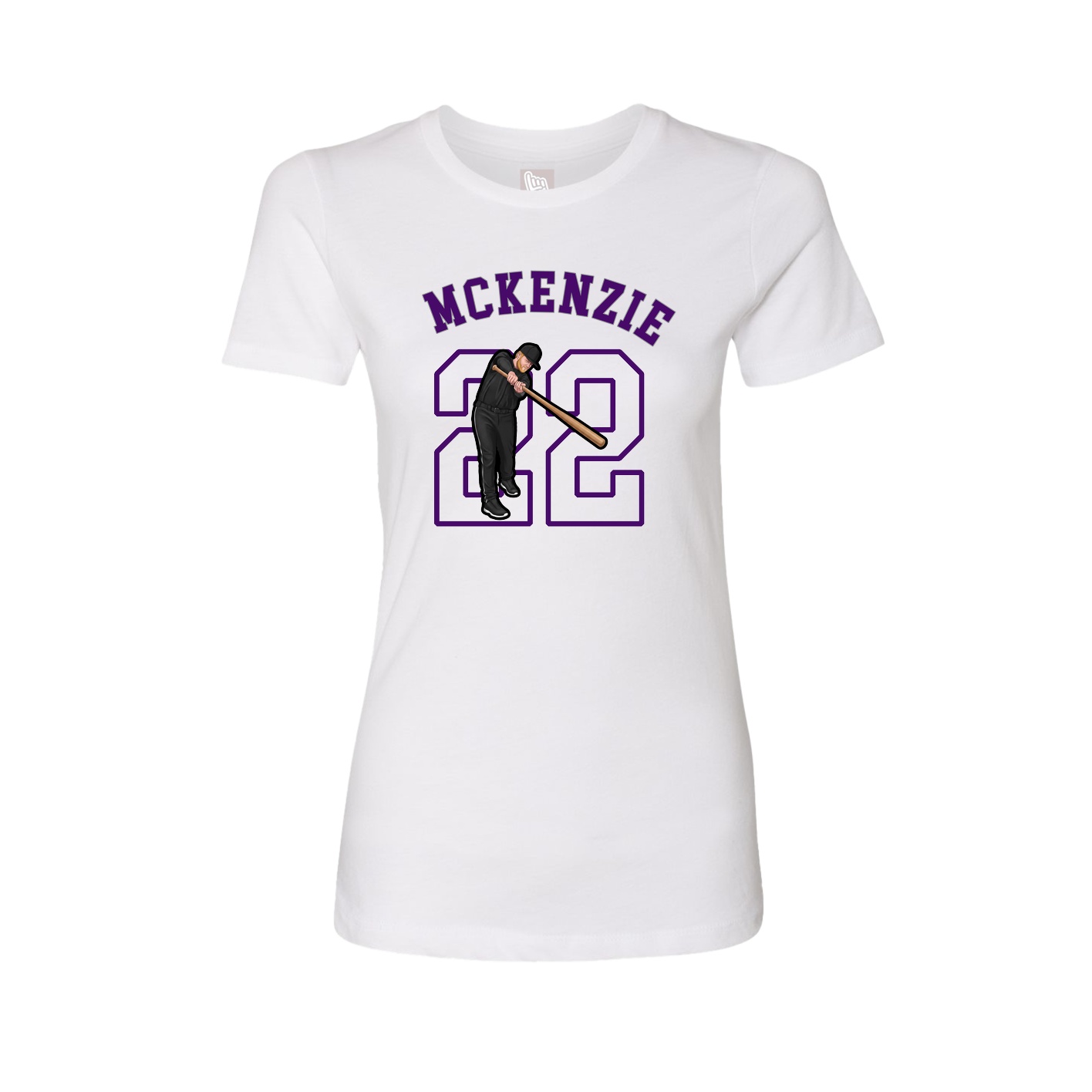 Fitted Women's Tee — Shirsey Arch in White