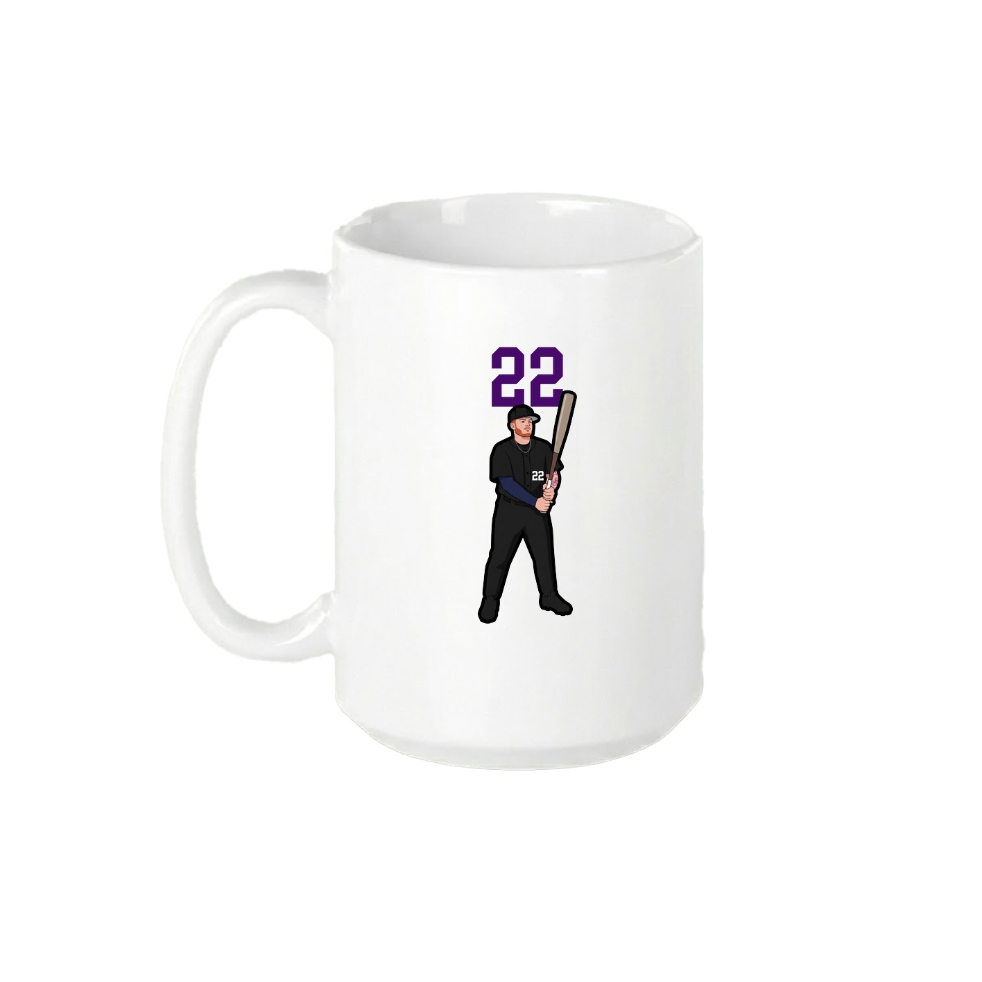 15oz Coffee Mug — Number Top in White