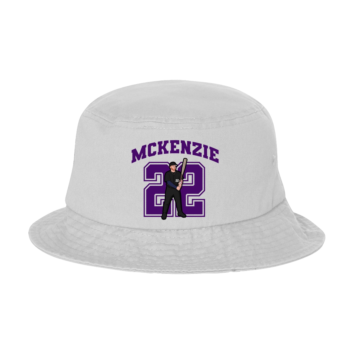 Bucket Cap — Number in White