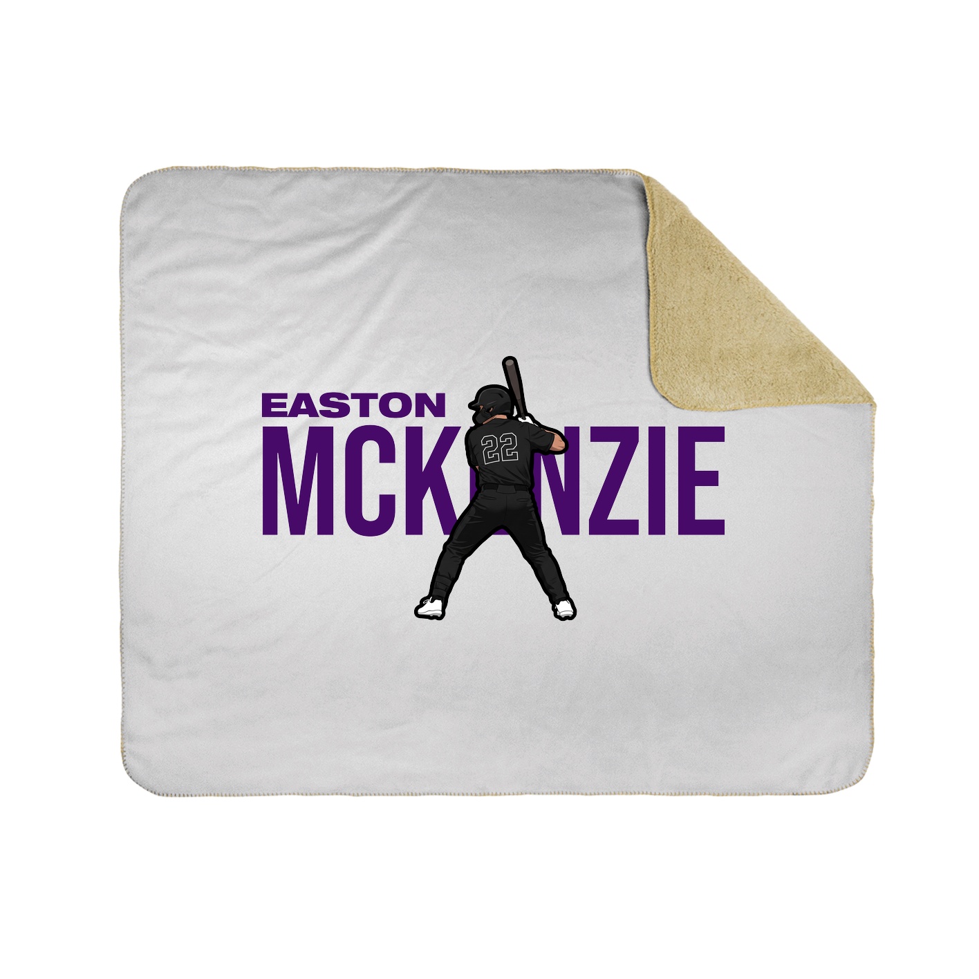 Throw Blanket — Player Name in White