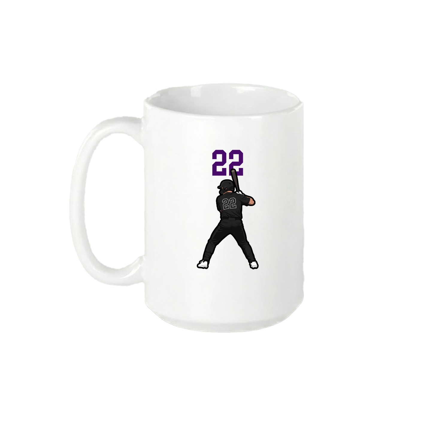 15oz Coffee Mug — Number Top in White